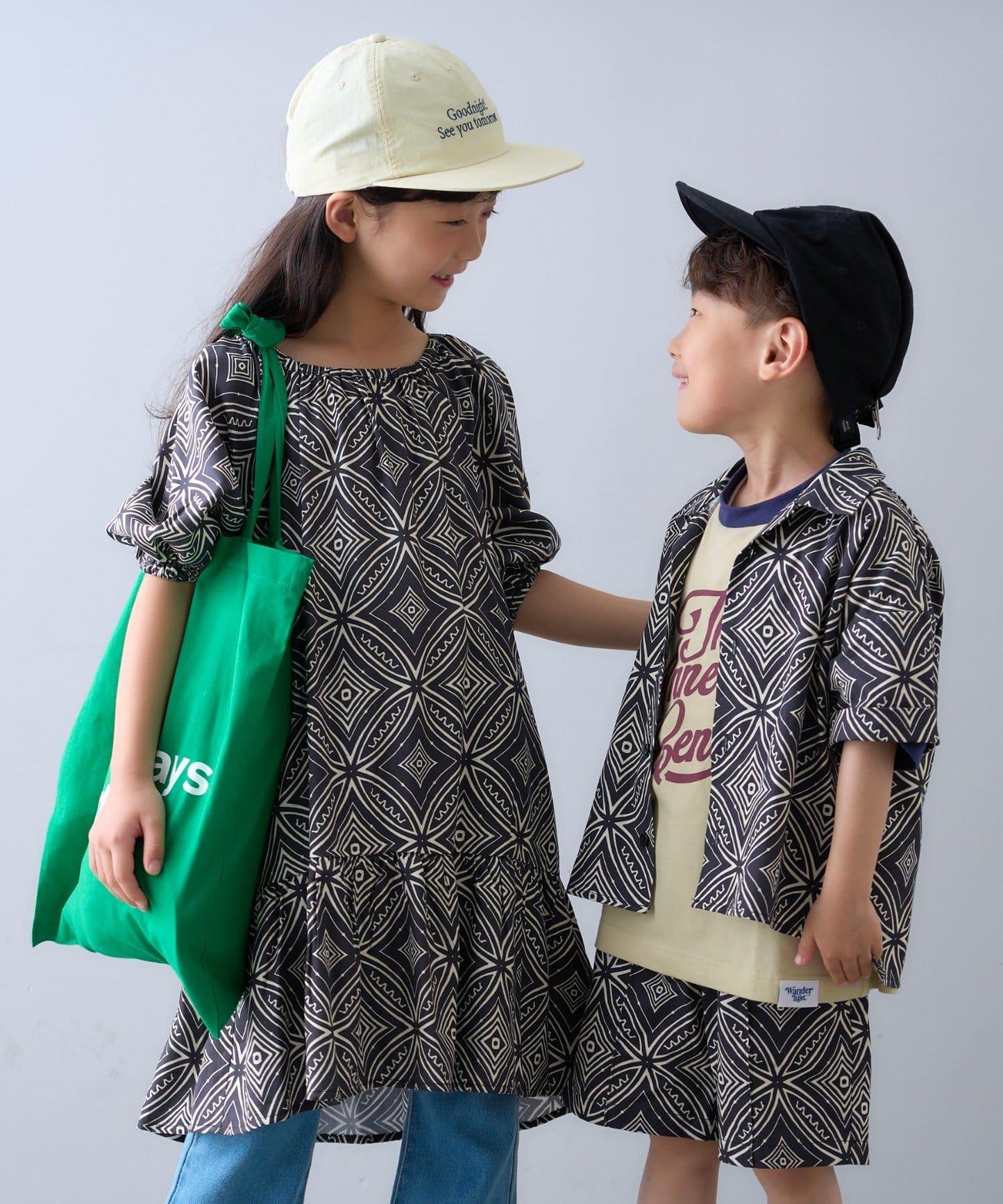 【CIAOPANIC TYPY】【KIDS】非洲蠟染圖案開領襯衫