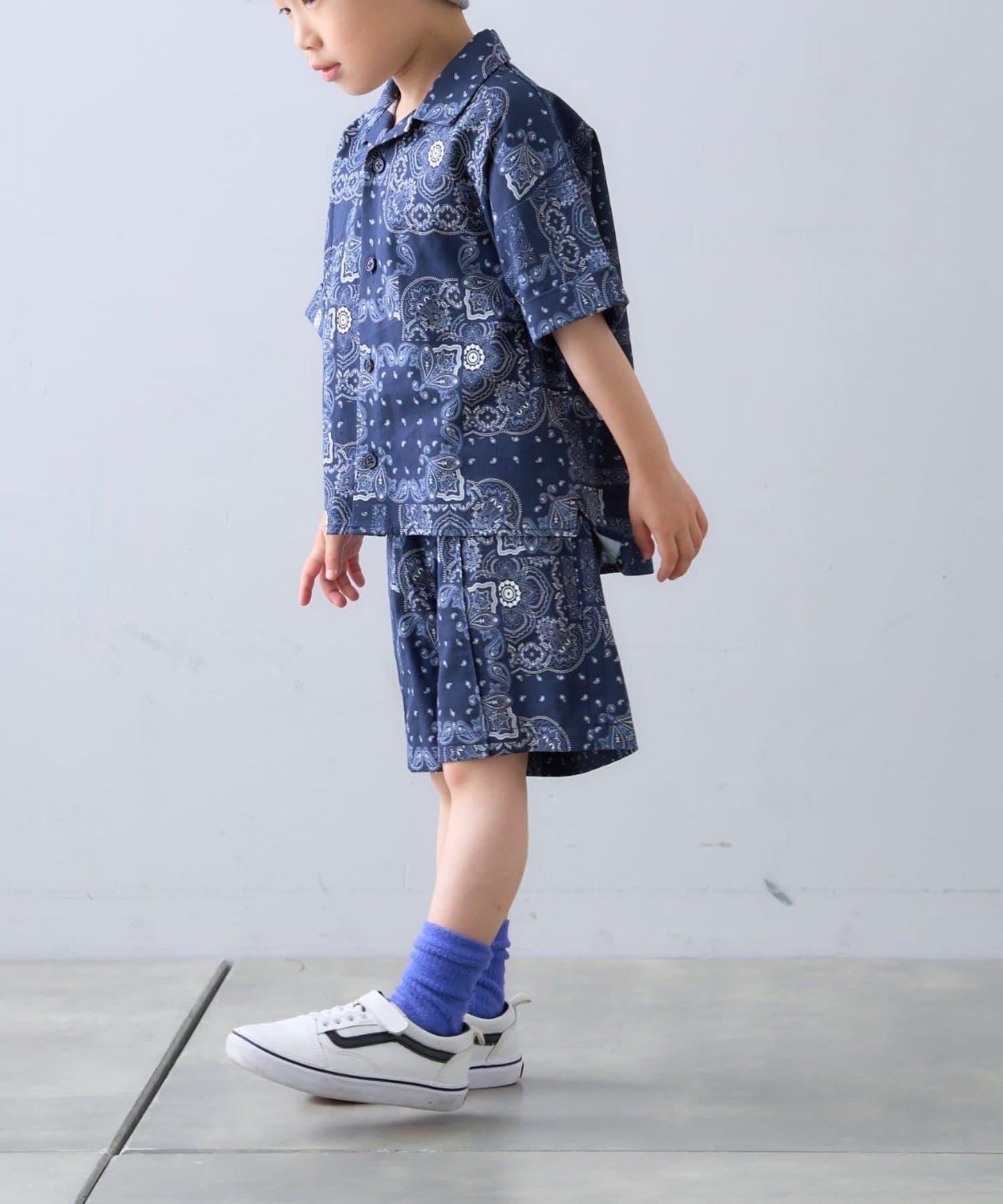 【CIAOPANIC TYPY】【KIDS】非洲蠟染圖案開領襯衫