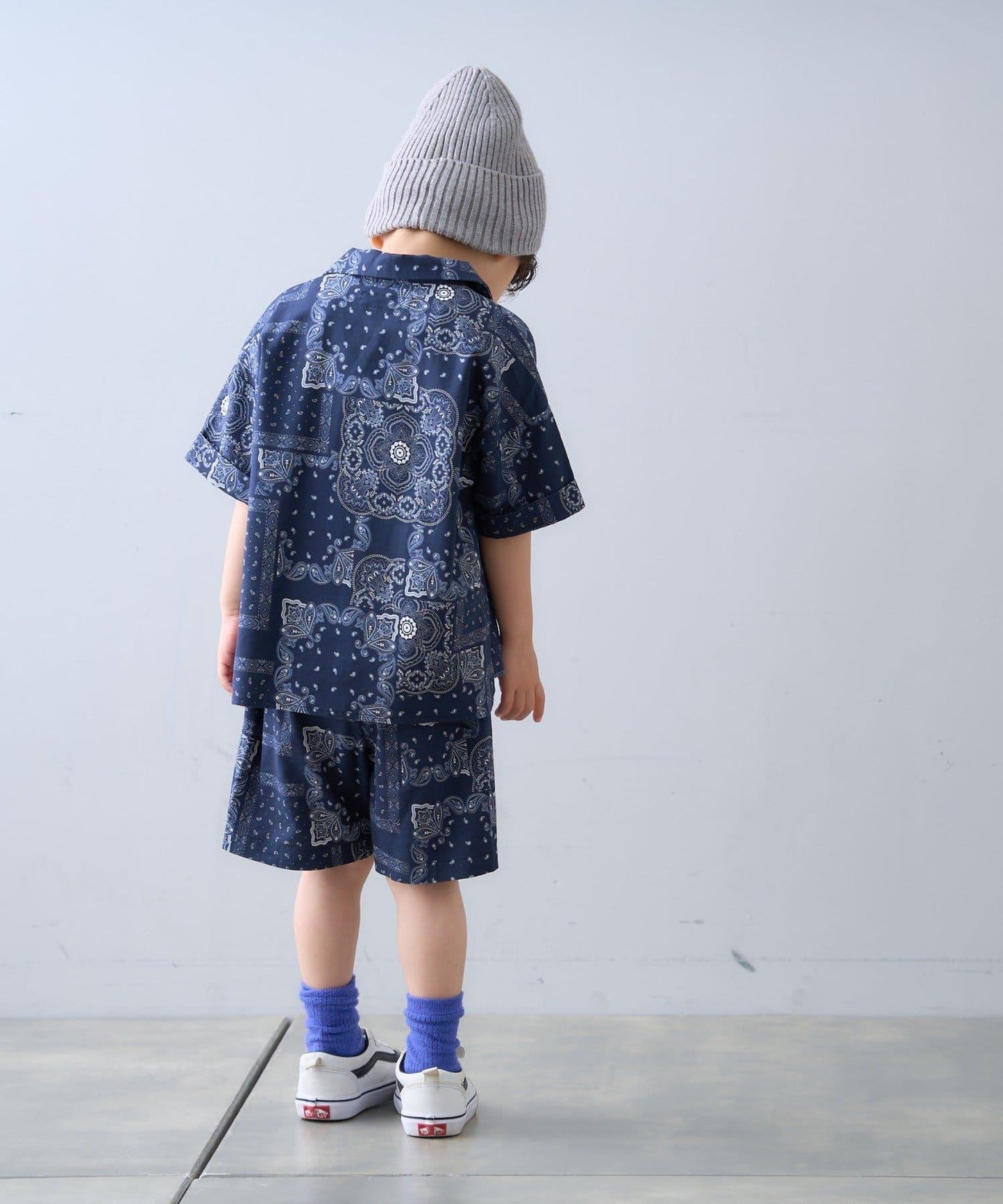 【CIAOPANIC TYPY】【KIDS】非洲蠟染圖案開領襯衫