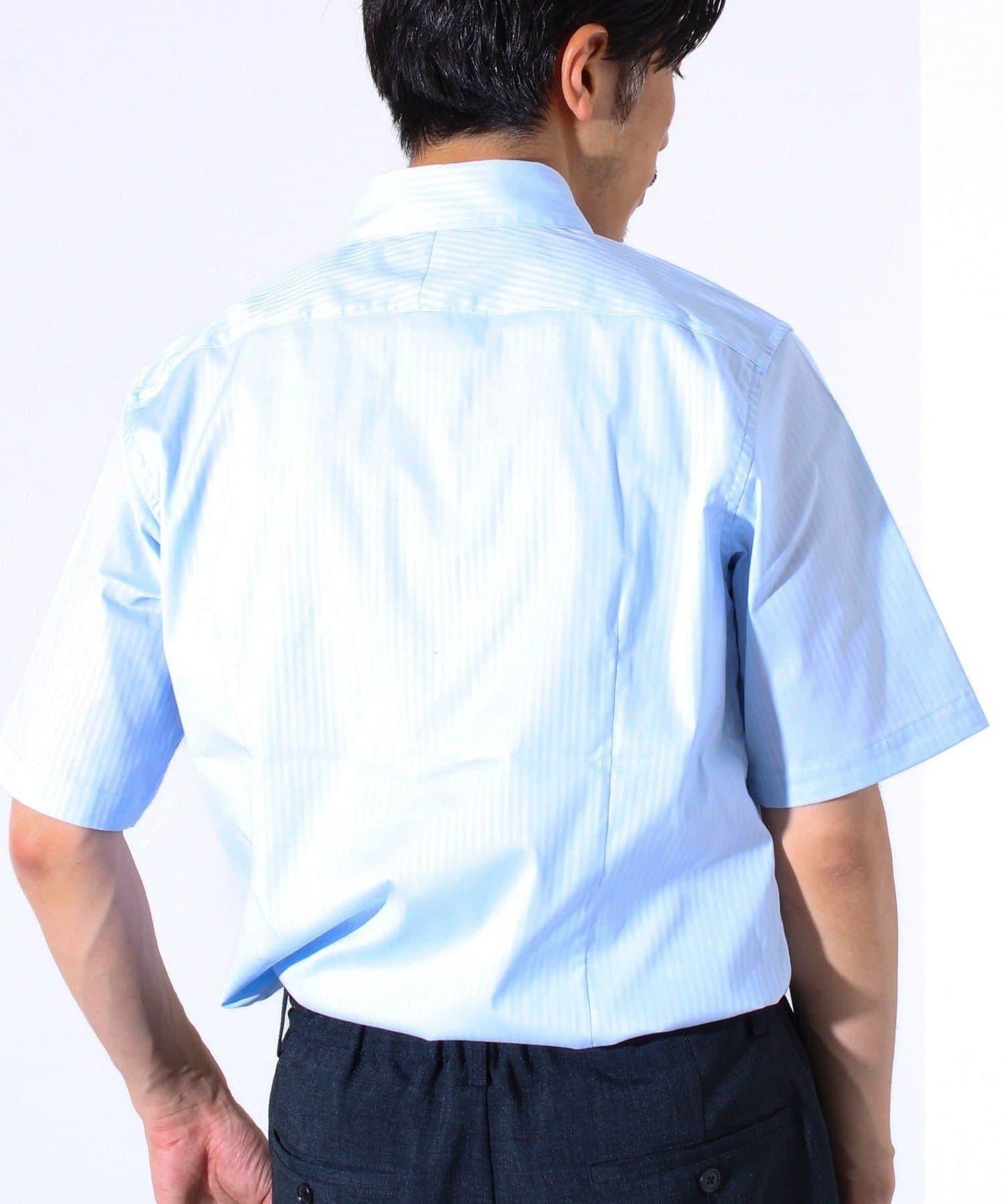 【商務休閒款式】降落傘削肩 短袖襯衫連衣裙襯衫