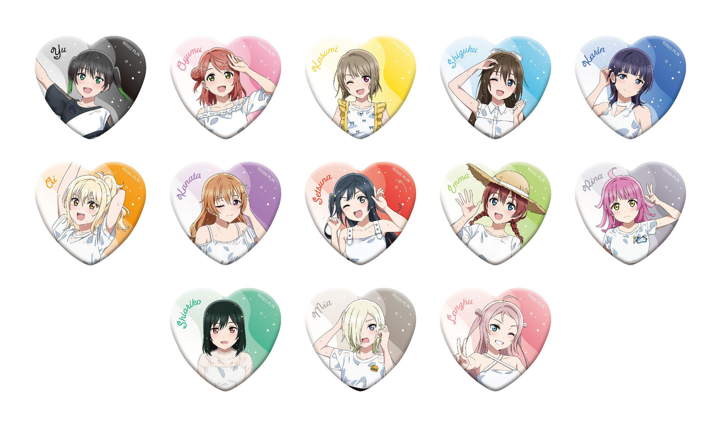 Love Live! 虹咲學園學園偶像同好會 心形角色徽章收藏系列 【整盒/13包裝】