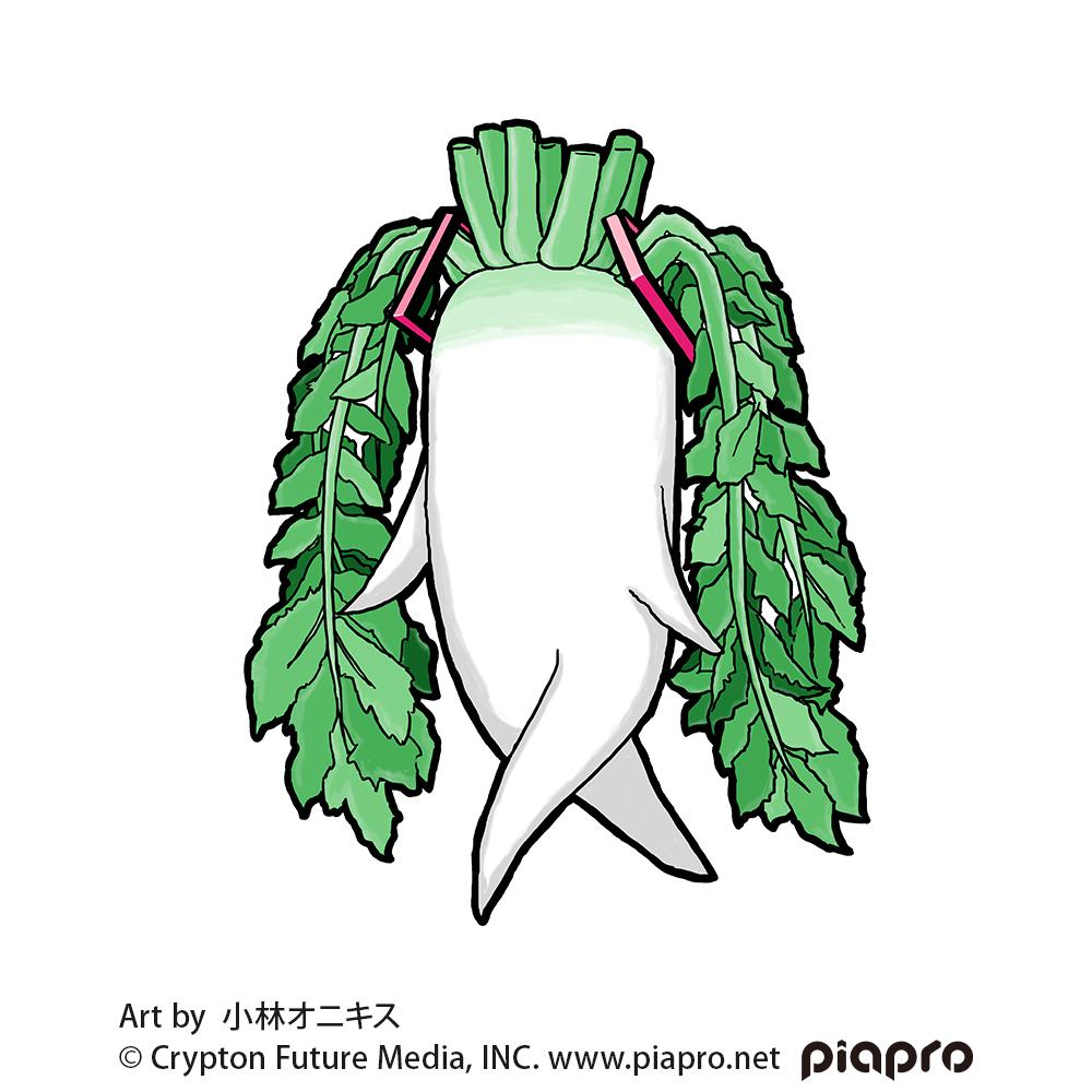 初音(根)未_L號_T恤 小林石榴石版/白色