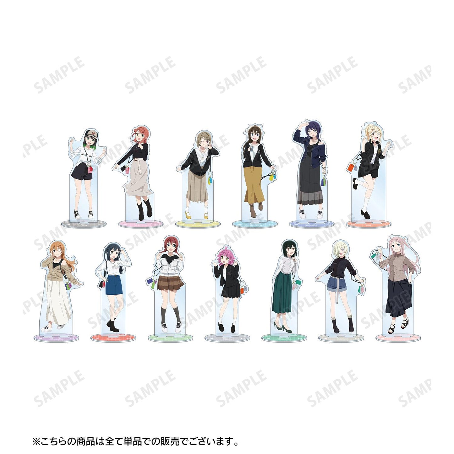 LoveLive!虹咲學園學園偶像同好會_新繪插畫 櫻坂雫 情侶裝ver. 大號亞克力立牌