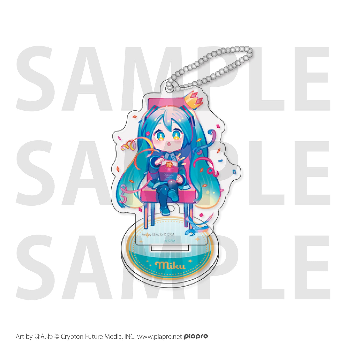 《初音未來》Happy 16歲生日-親愛的創作者-驚喜派對_交易迷你角色亞克力鑰匙扣【包裝盒】