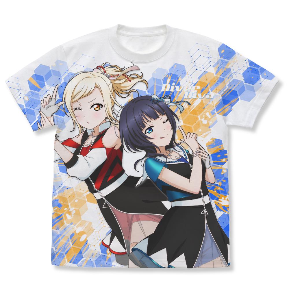 《Love Live! 虹咲學園學園偶像同好會》L號 DiverDiva 全圖案T恤/白色-
