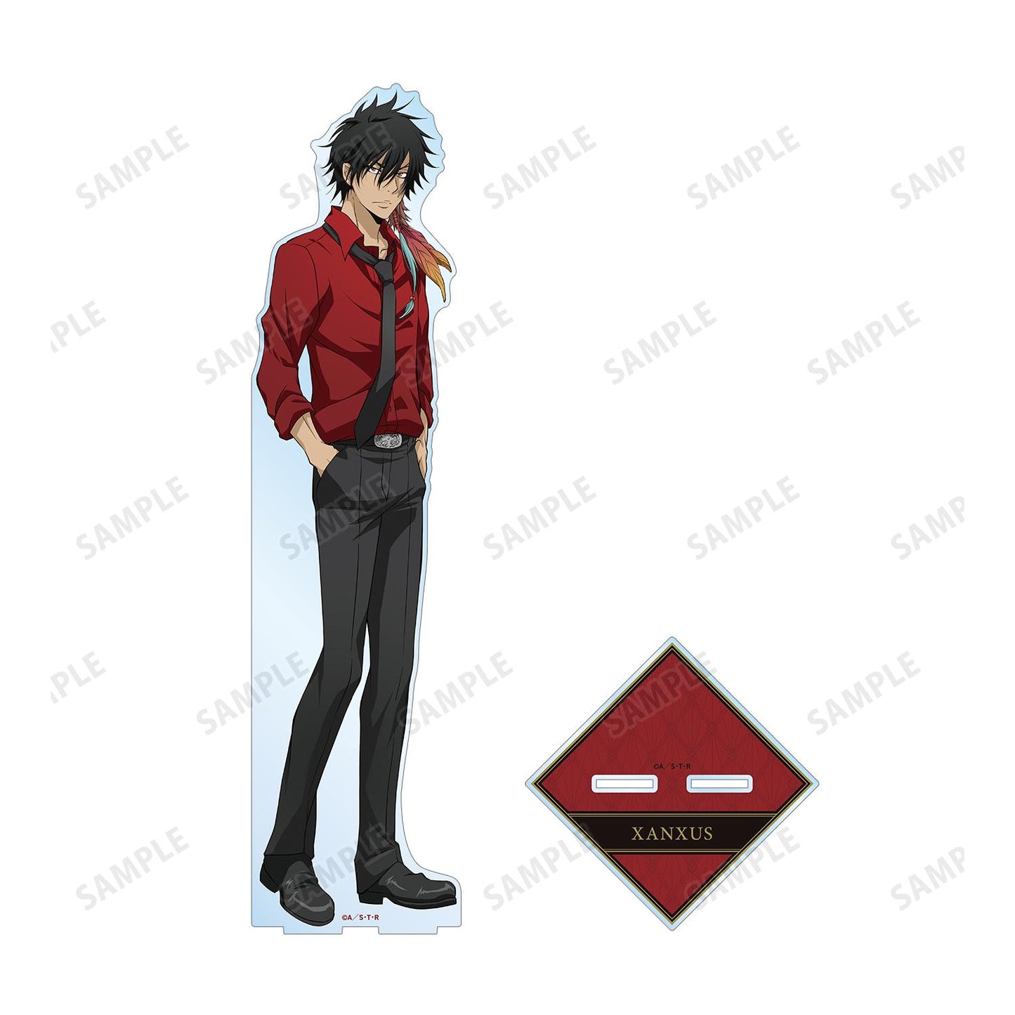 《家庭教師HITMAN REBORN!》描繪新插圖 XANXUS(10年後) 彩色襯衫版 1/7比例 特大亞克力支架