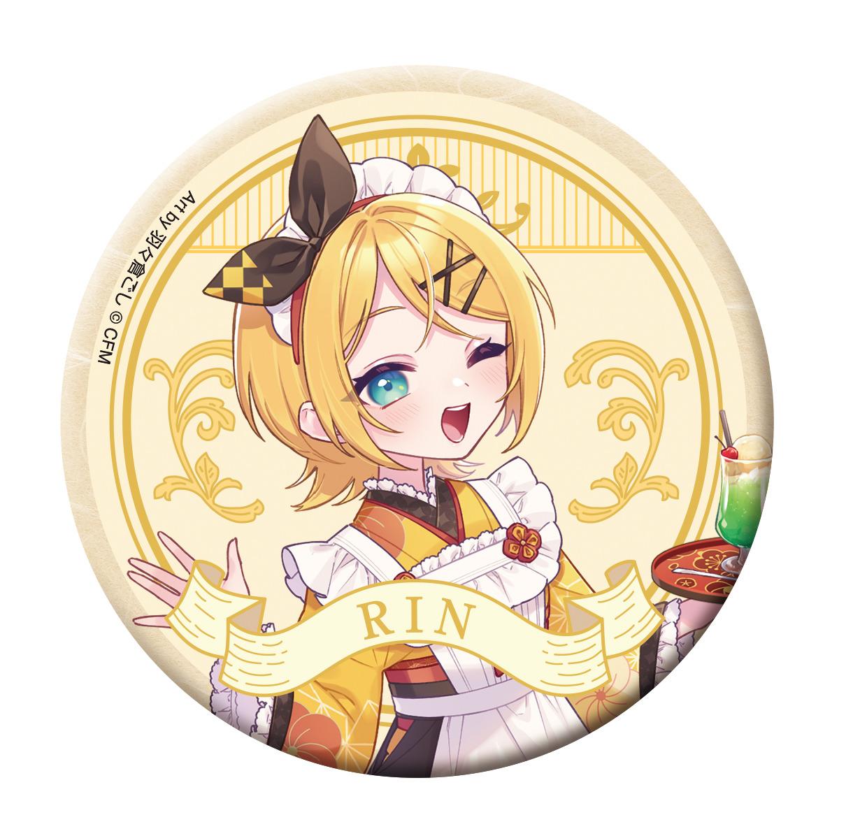 《初音未來》系列_徽章/B 鏡音鈴 和風茶館