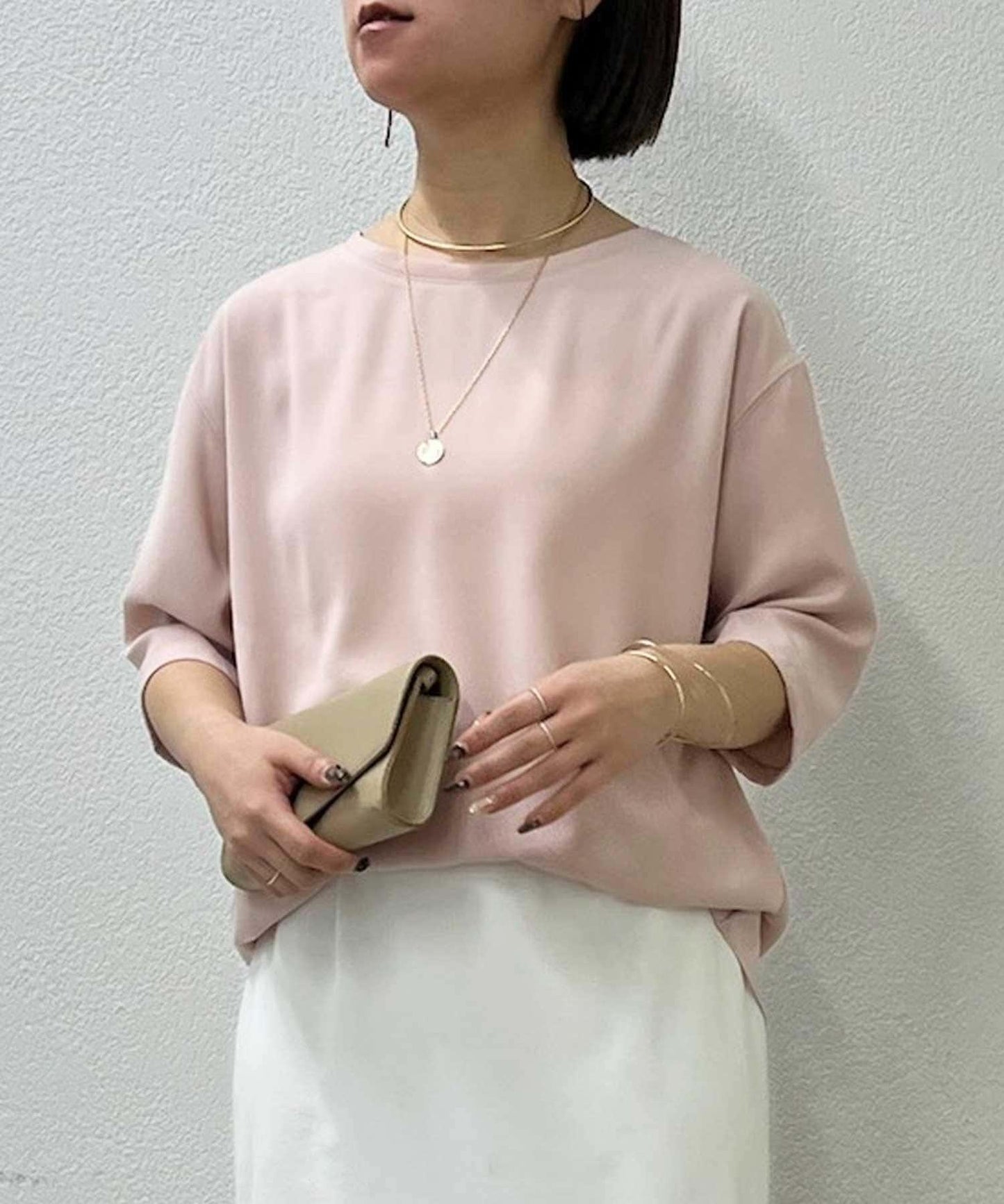 後開叉半袖襯衫