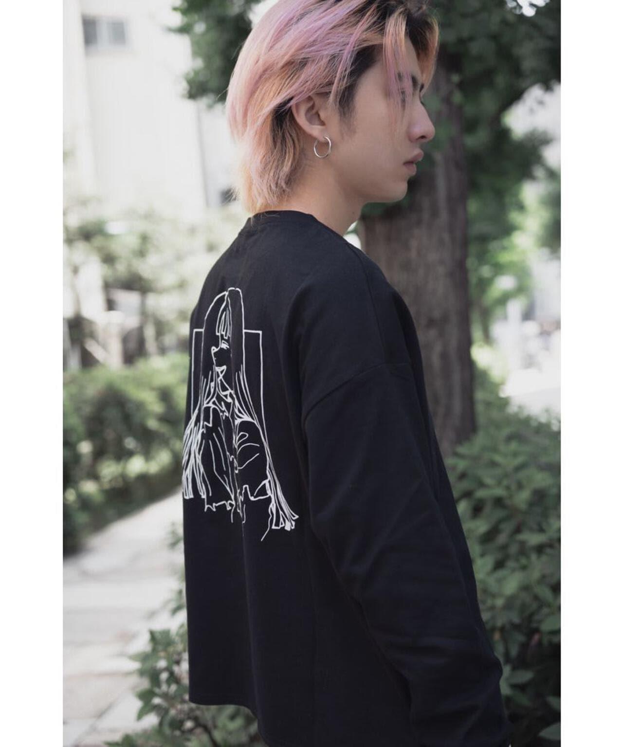 gibous×LHP/吉博斯×LHP/Twins女孩長款T恤/合作長袖T恤