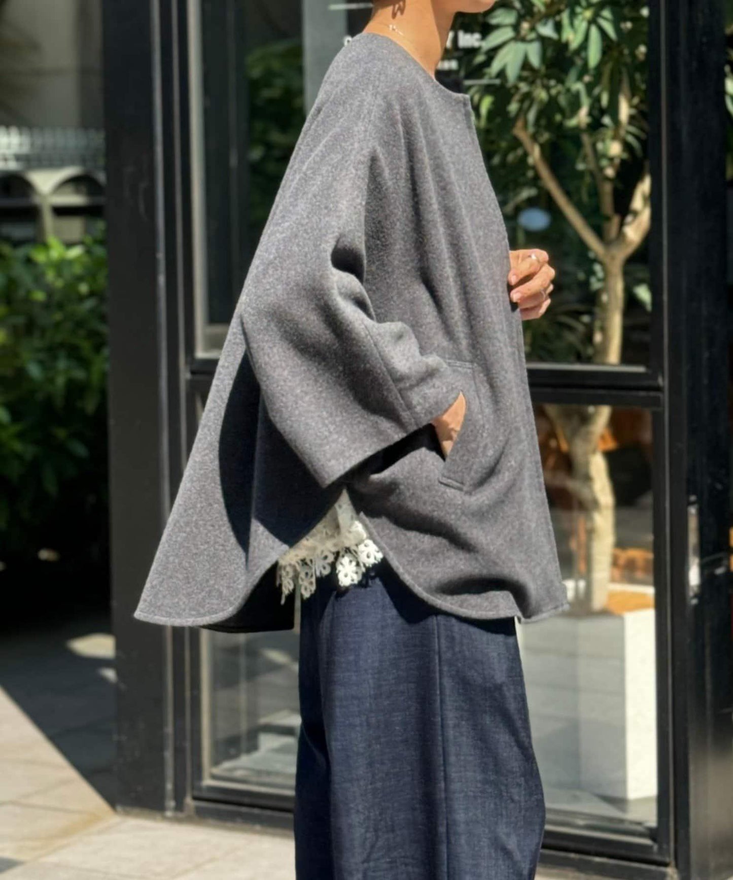 羊毛披肩大衣