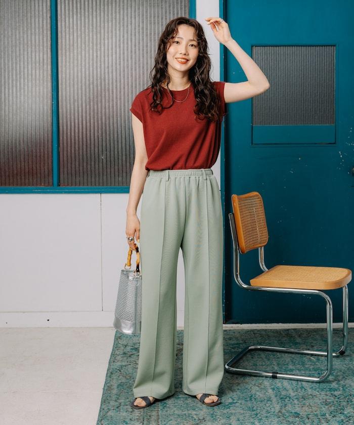 <接觸冷感> 中縫褲/寬鬆褲