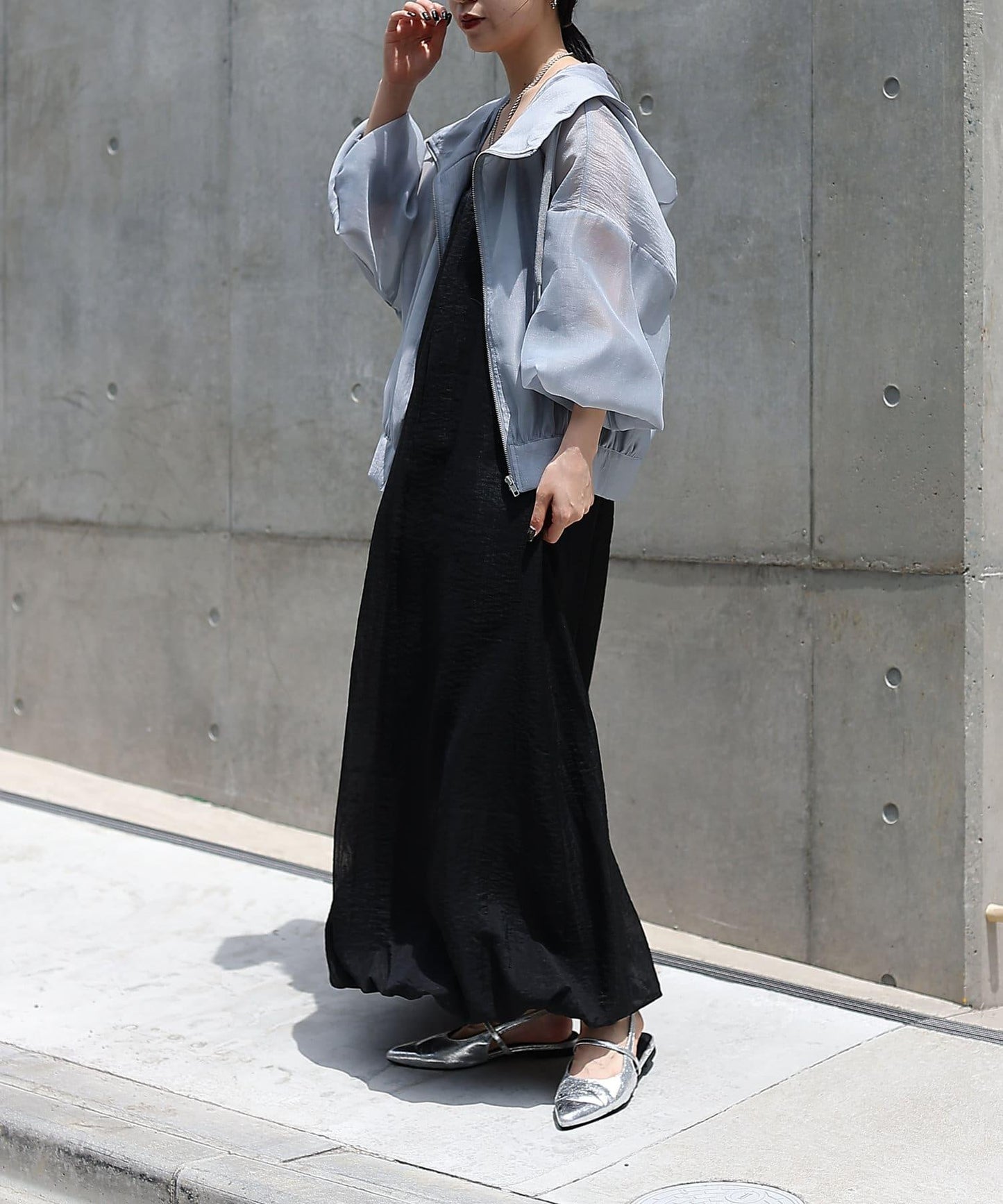 透明滌綸煮沸帶帽羽絨服
