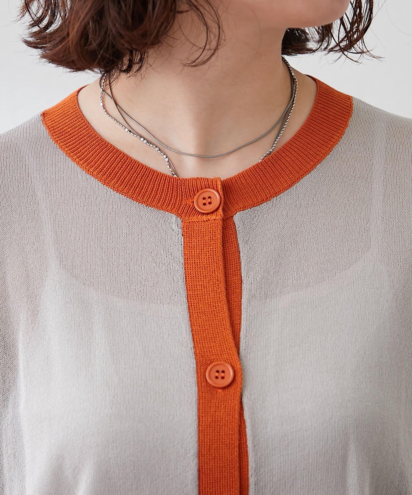 【@kana__18s精選】配色透明針織開衫