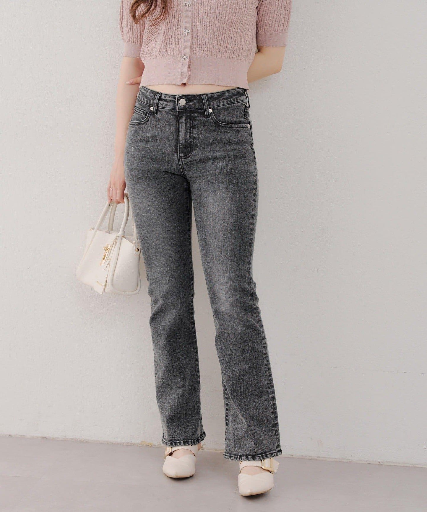 【@reve.perle_企劃】後綁帶荷葉邊喇叭褲