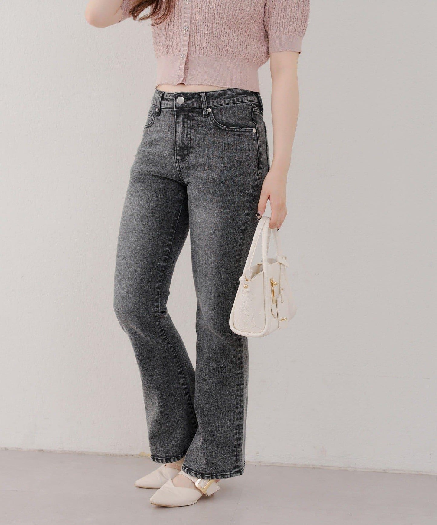 【@reve.perle_企劃】後綁帶荷葉邊喇叭褲