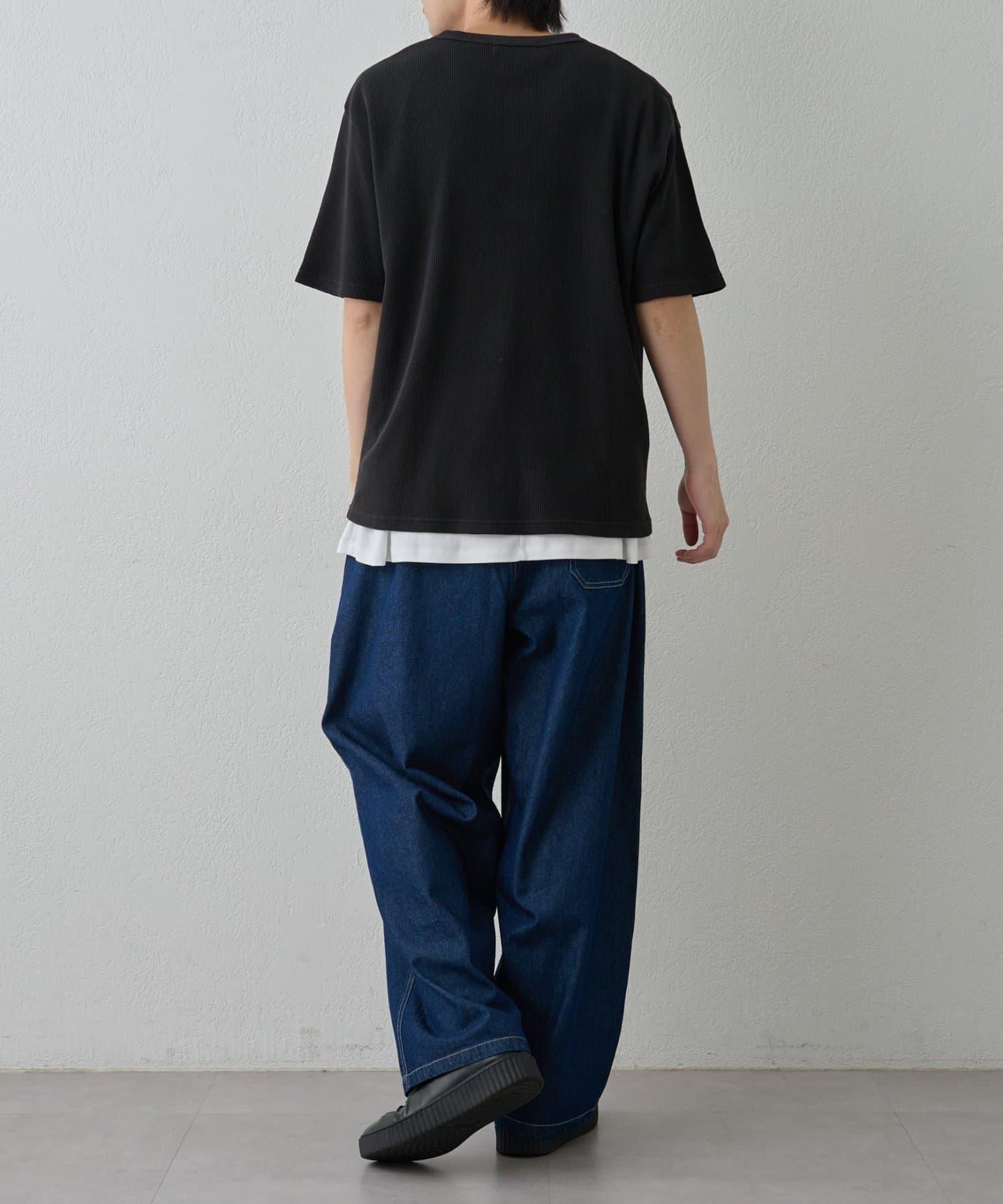 【範例】氣烤華夫餅亨利領T-shirt