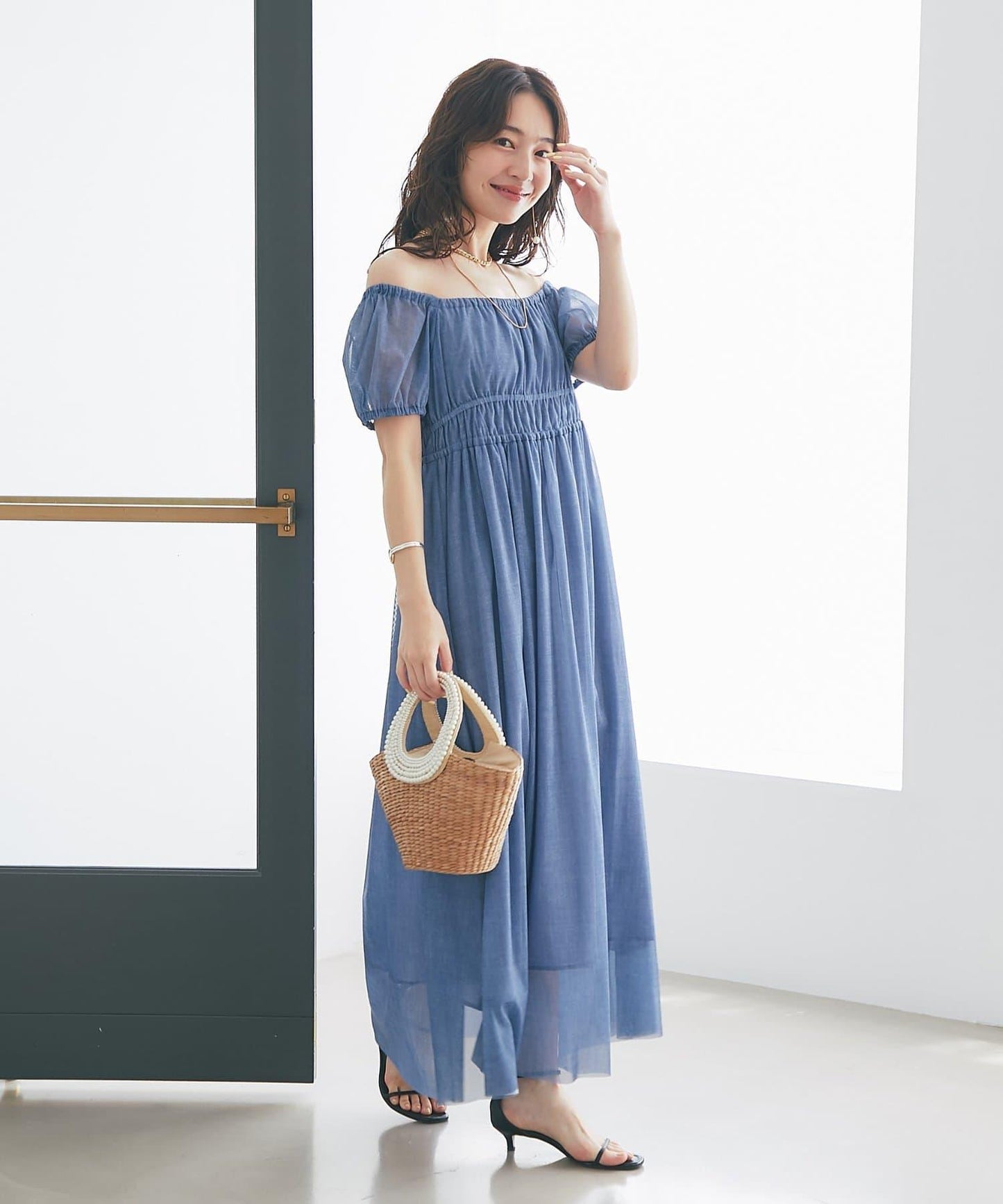 【La boutique BonBon】牛仔風網紗連衣裙