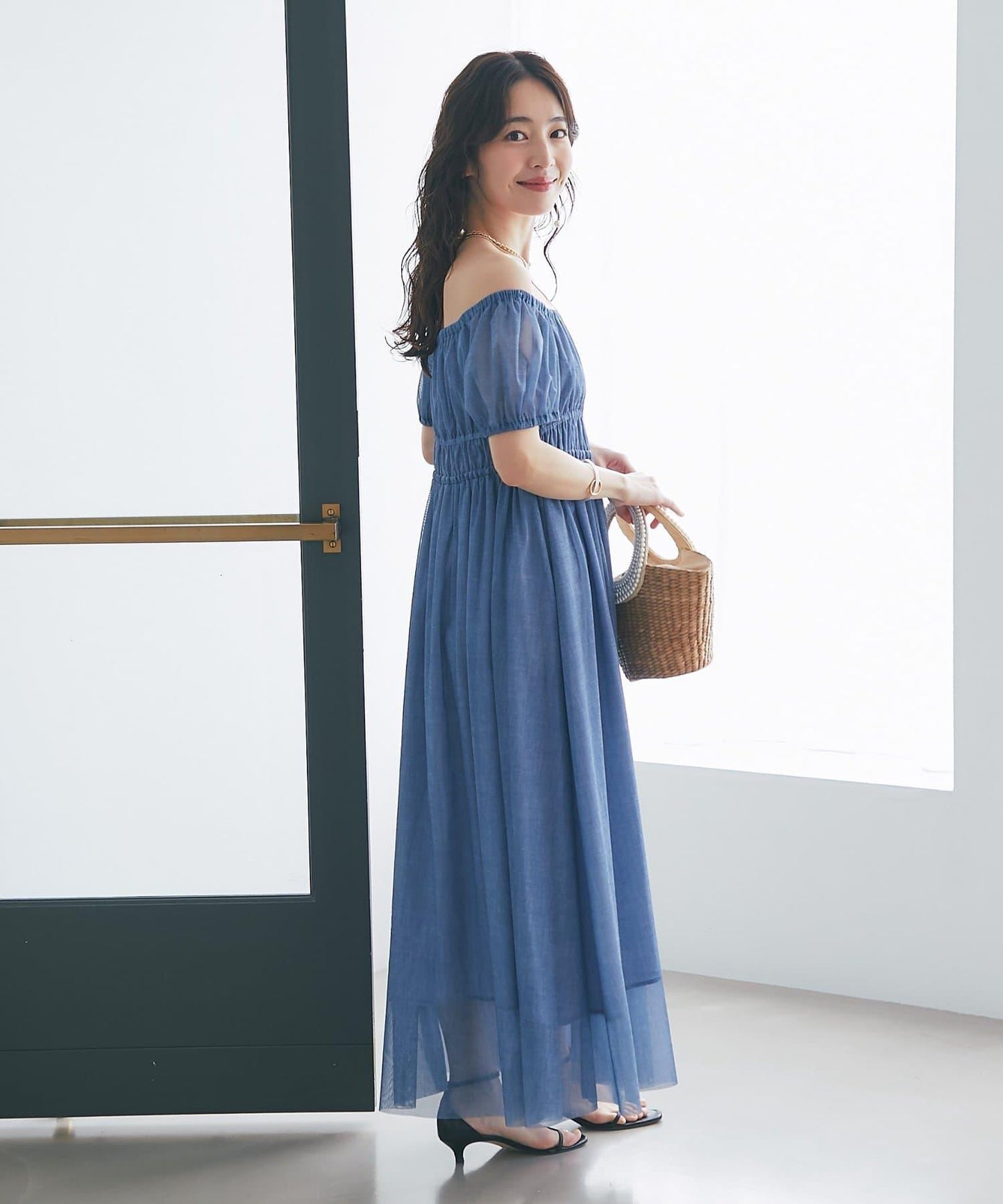 【La boutique BonBon】牛仔風網紗連衣裙