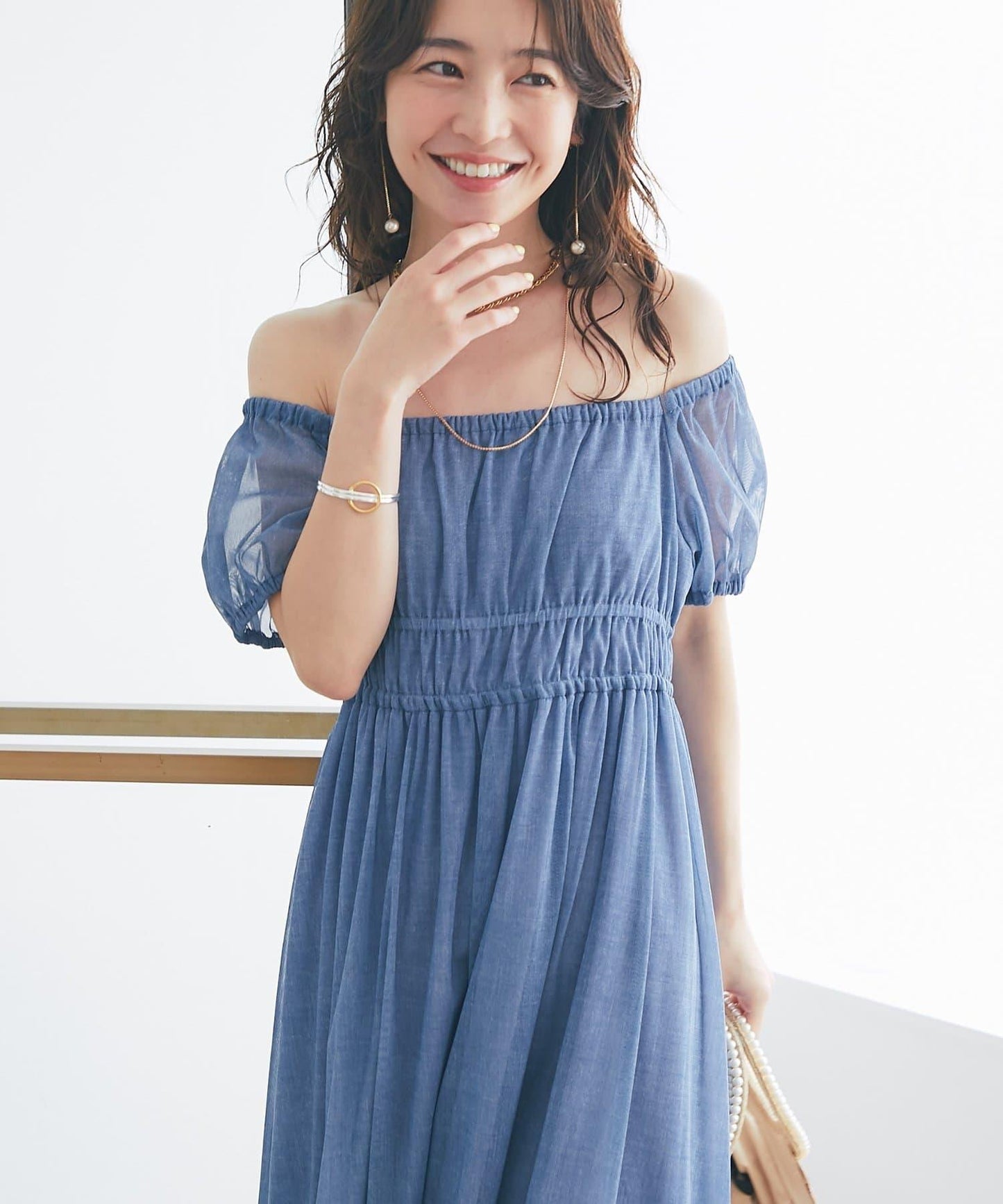 【La boutique BonBon】牛仔風網紗連衣裙