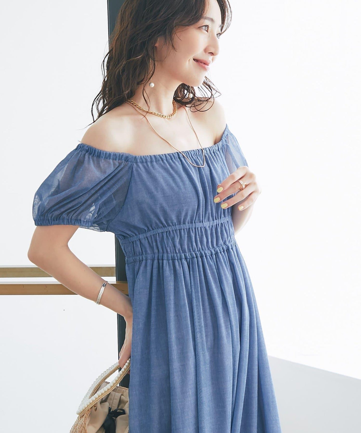 【La boutique BonBon】牛仔風網紗連衣裙
