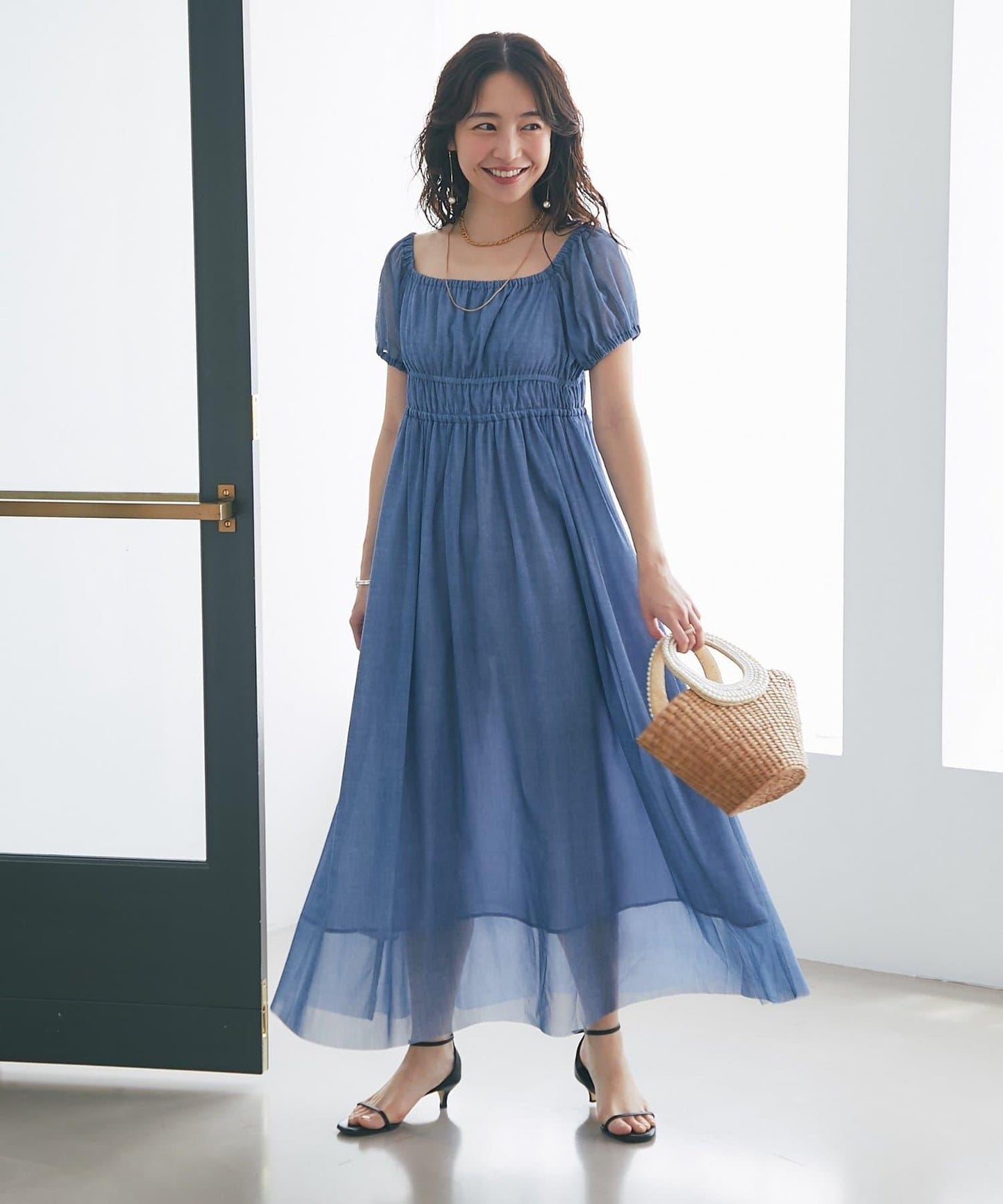 【La boutique BonBon】牛仔風網紗連衣裙