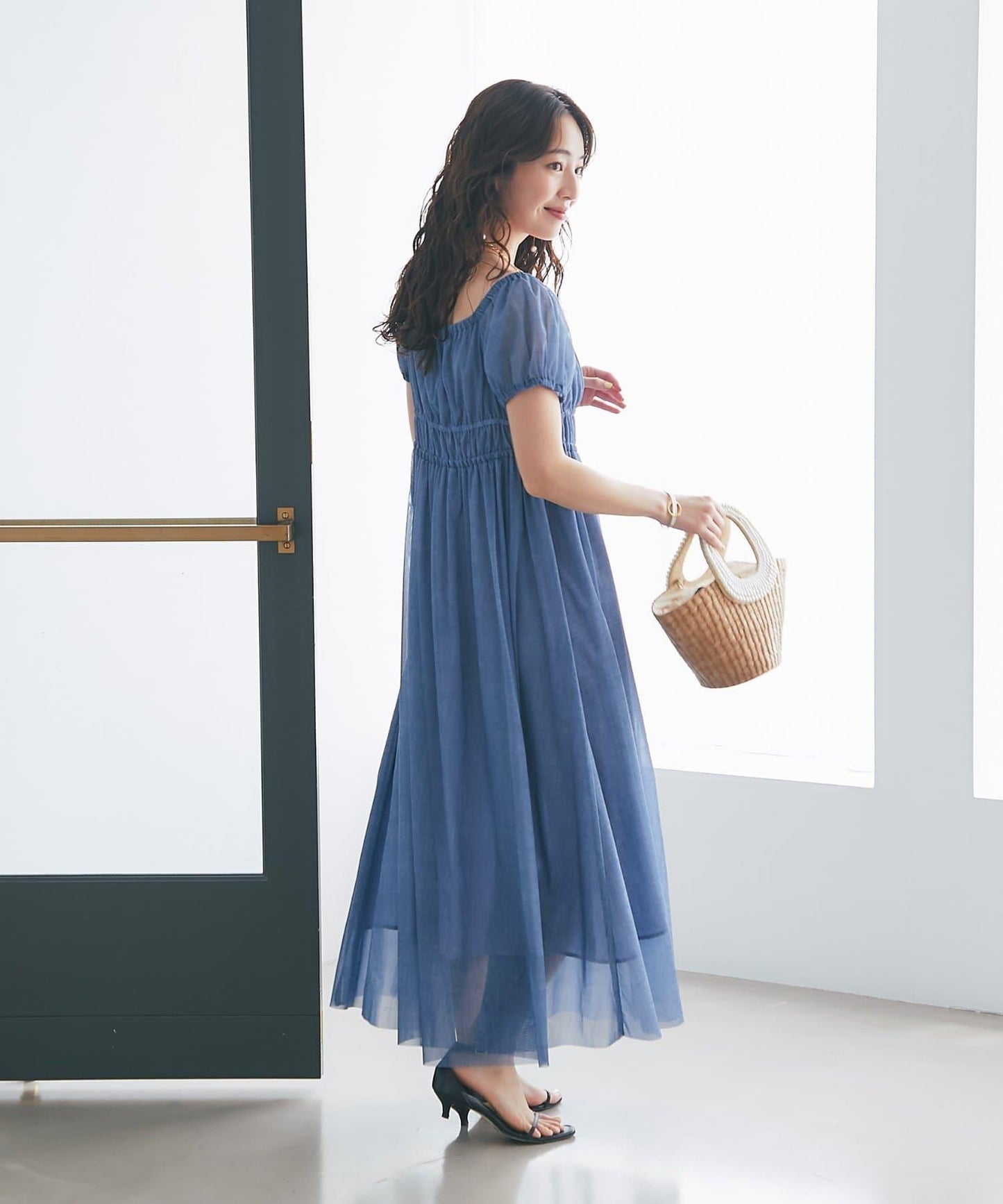 【La boutique BonBon】牛仔風網紗連衣裙