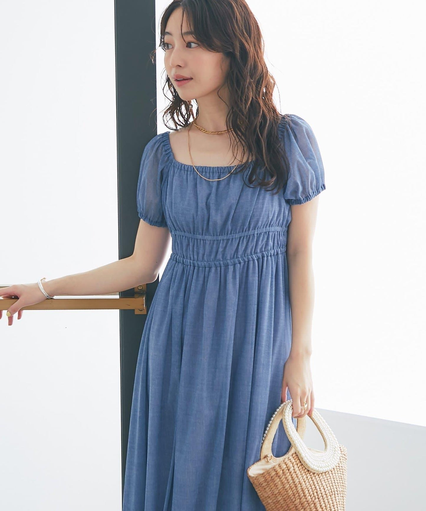 【La boutique BonBon】牛仔風網紗連衣裙