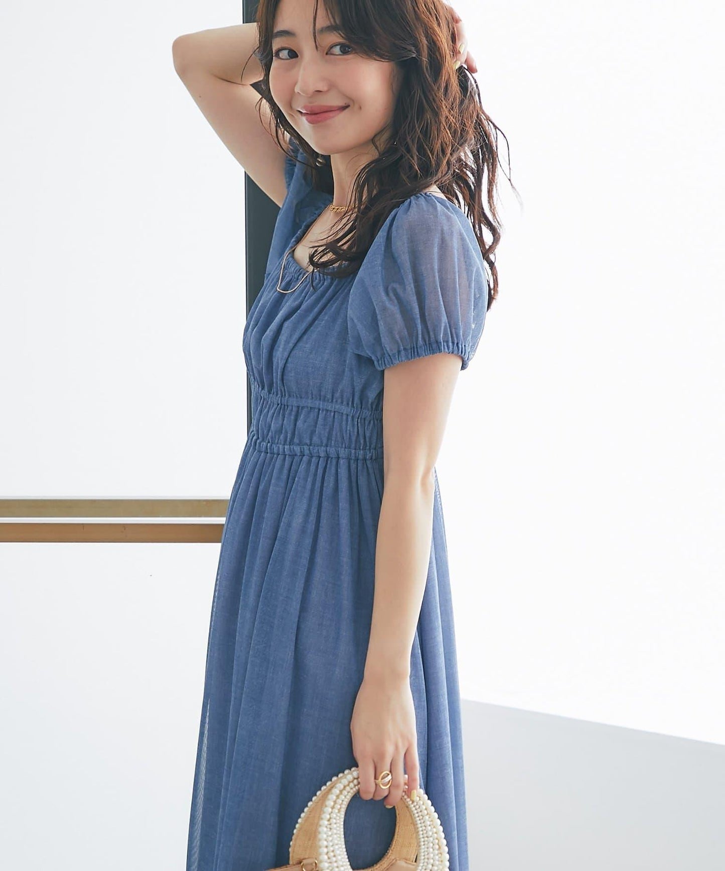 【La boutique BonBon】牛仔風網紗連衣裙