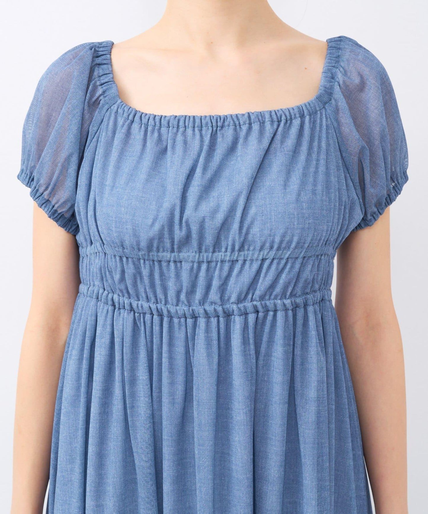 【La boutique BonBon】牛仔風網紗連衣裙