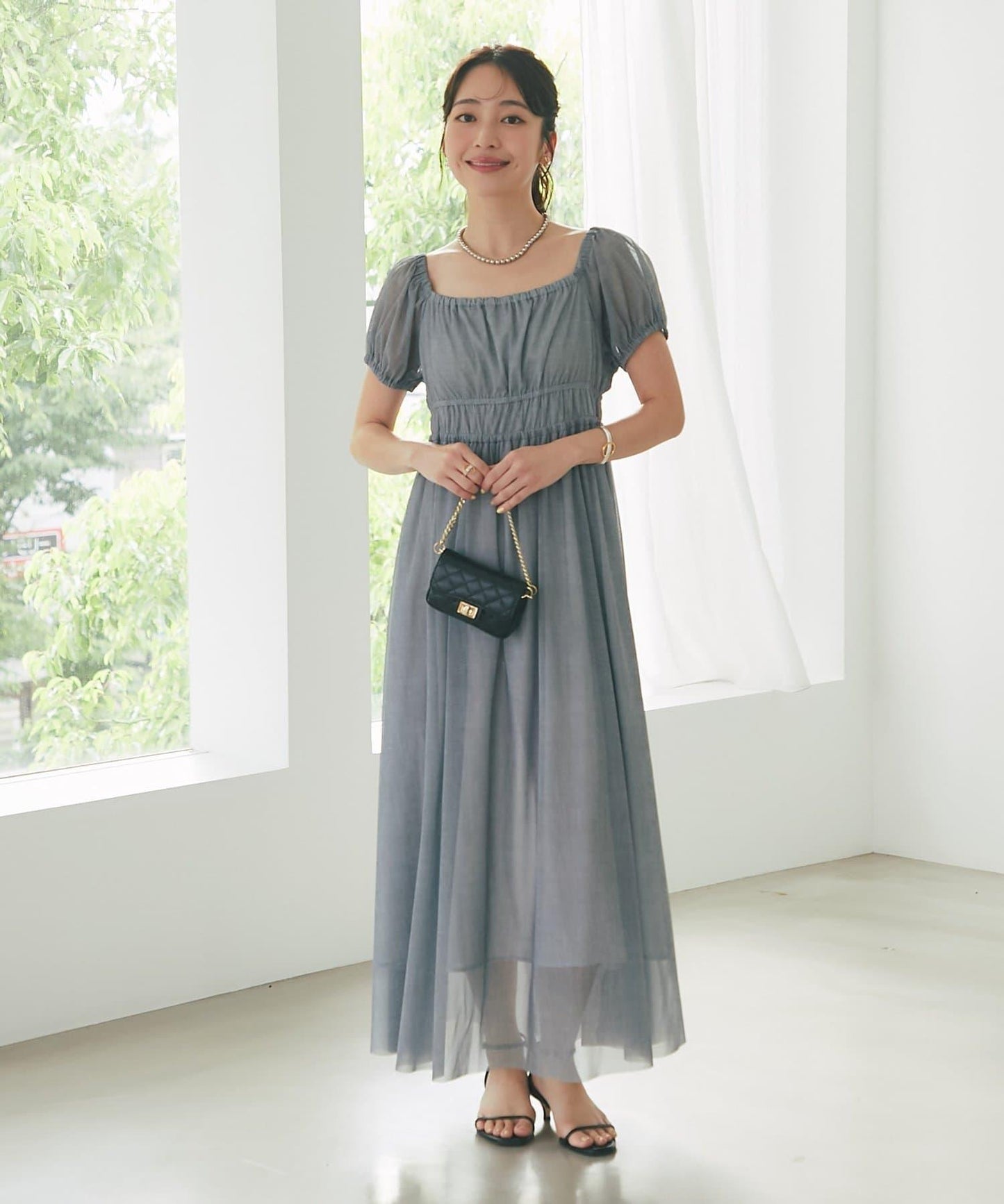 【La boutique BonBon】牛仔風網紗連衣裙