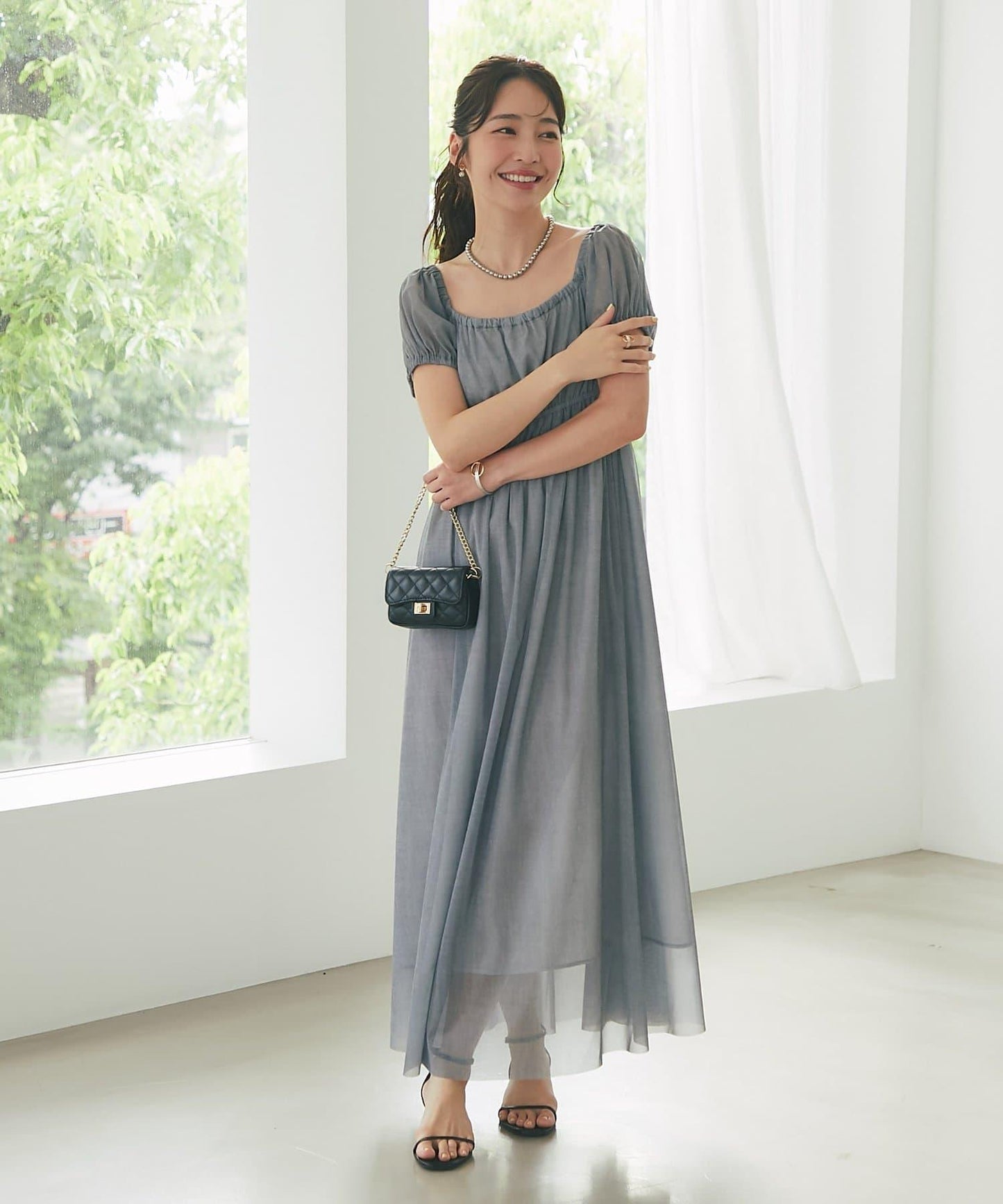 【La boutique BonBon】牛仔風網紗連衣裙