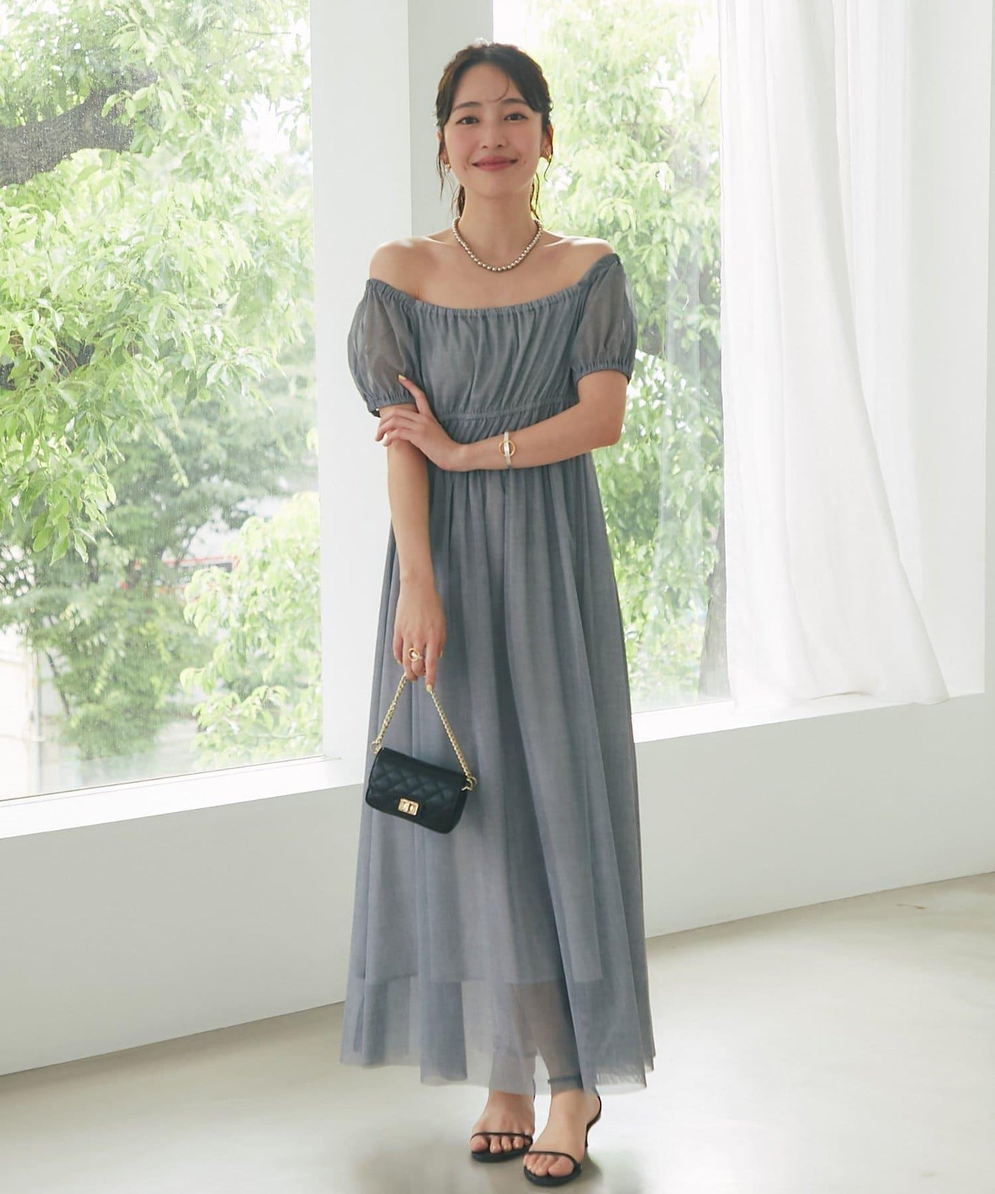 【La boutique BonBon】牛仔風網紗連衣裙