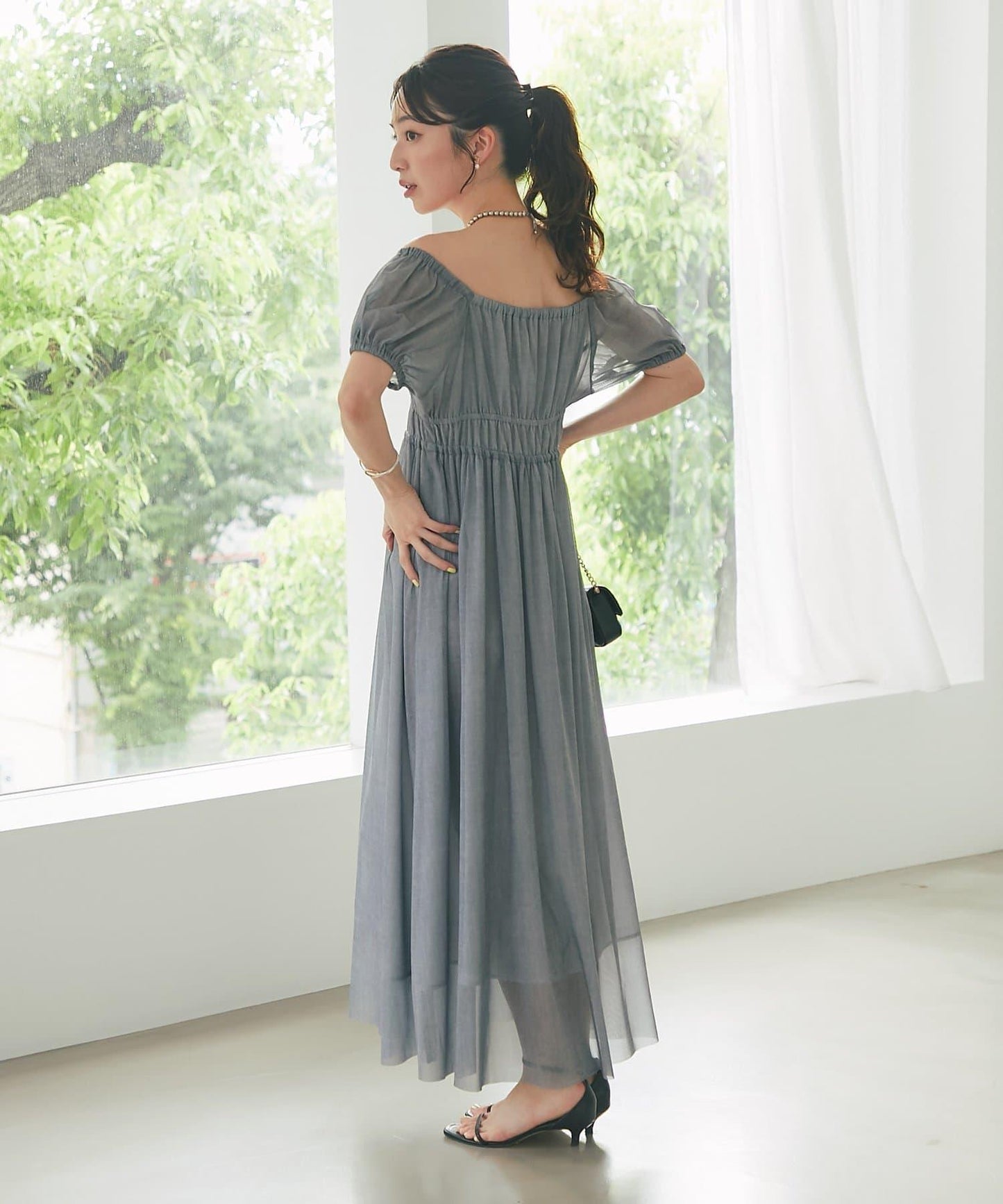 【La boutique BonBon】牛仔風網紗連衣裙