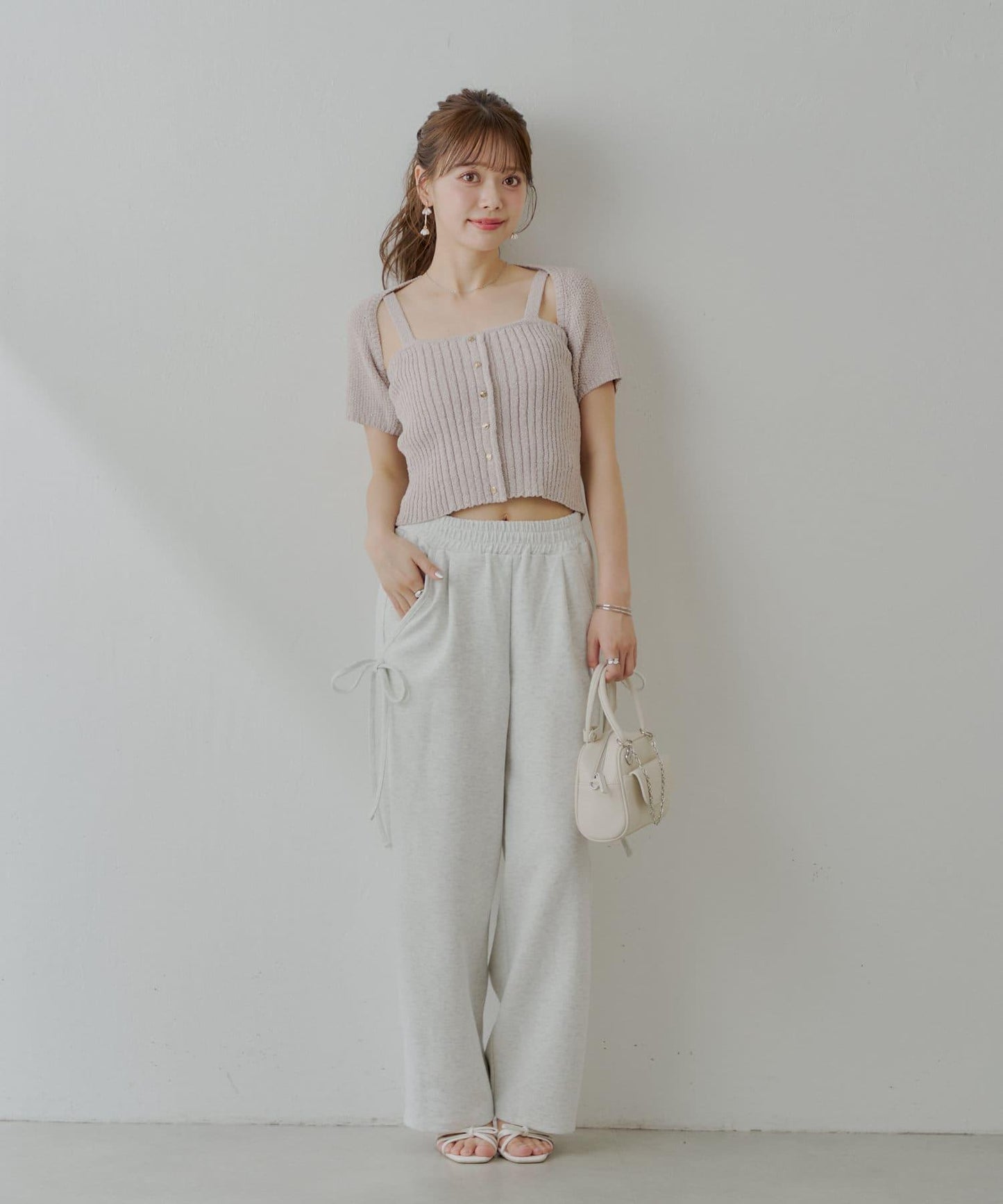 【套裝商品】前開扣背心+短外套套裝