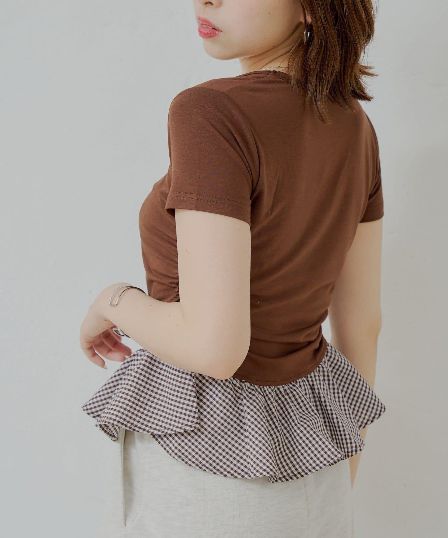 下襬對接小T-shirt