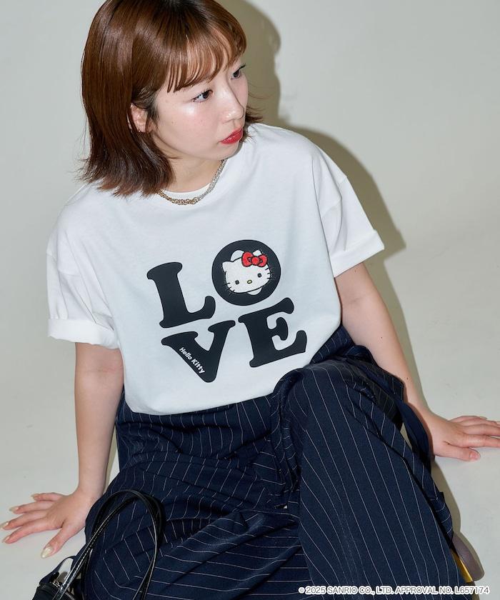 "HELLO KITTY/《Hello Kitty》" LOVE Logo T恤