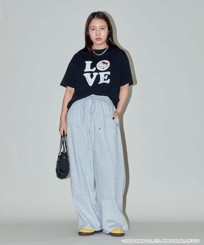 "HELLO KITTY/《Hello Kitty》" LOVE Logo T恤