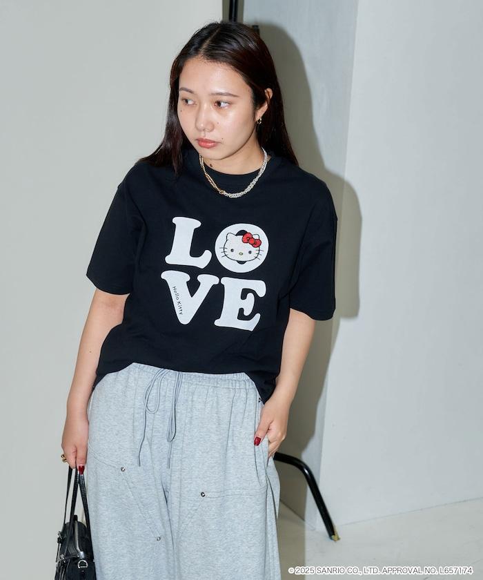 "HELLO KITTY/《Hello Kitty》" LOVE Logo T恤