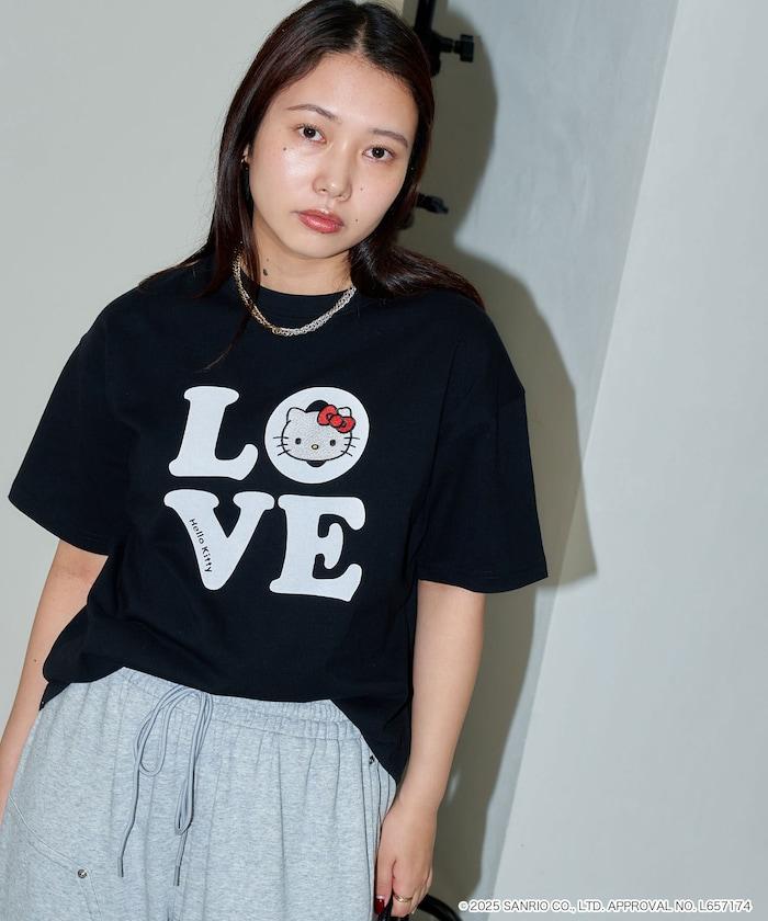 "HELLO KITTY/《Hello Kitty》" LOVE Logo T恤