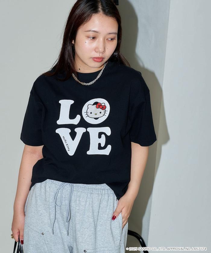 "HELLO KITTY/《Hello Kitty》" LOVE Logo T恤