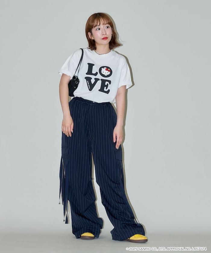 "HELLO KITTY/《Hello Kitty》" LOVE Logo T恤