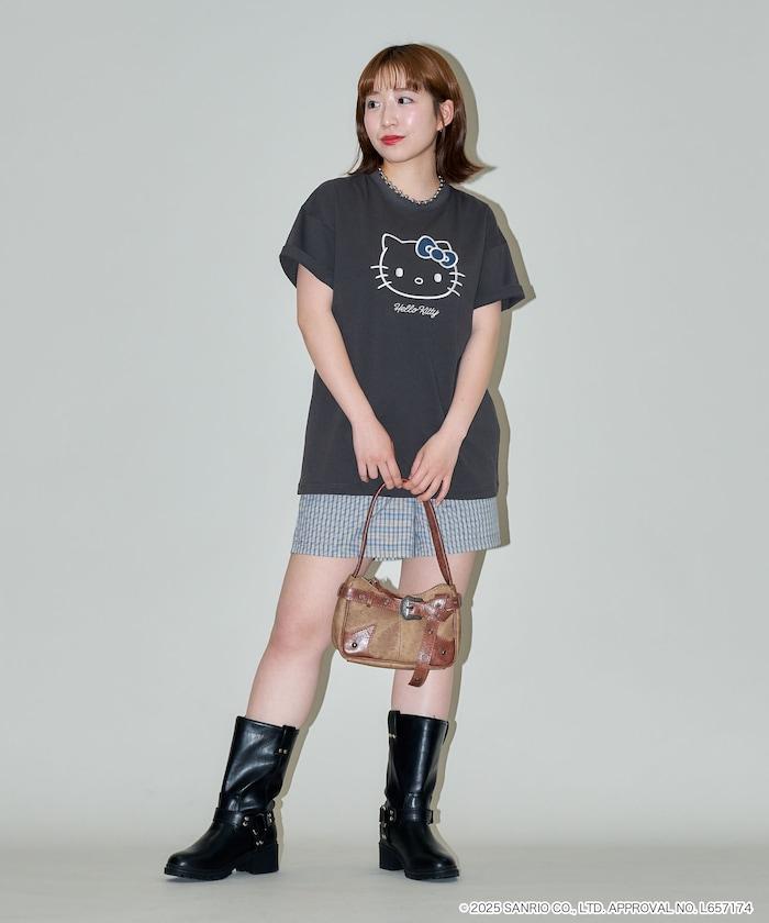 "HELLO KITTY/《Hello Kitty》" 異素材蝴蝶結T恤 限定推出
