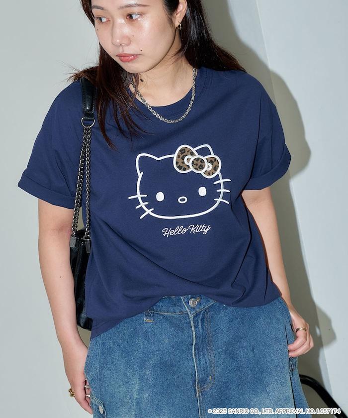 "HELLO KITTY/《Hello Kitty》" 異素材蝴蝶結T恤 限定推出