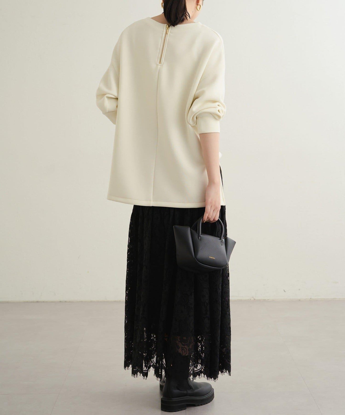 【Loungedress】復古風蕾絲半身裙
