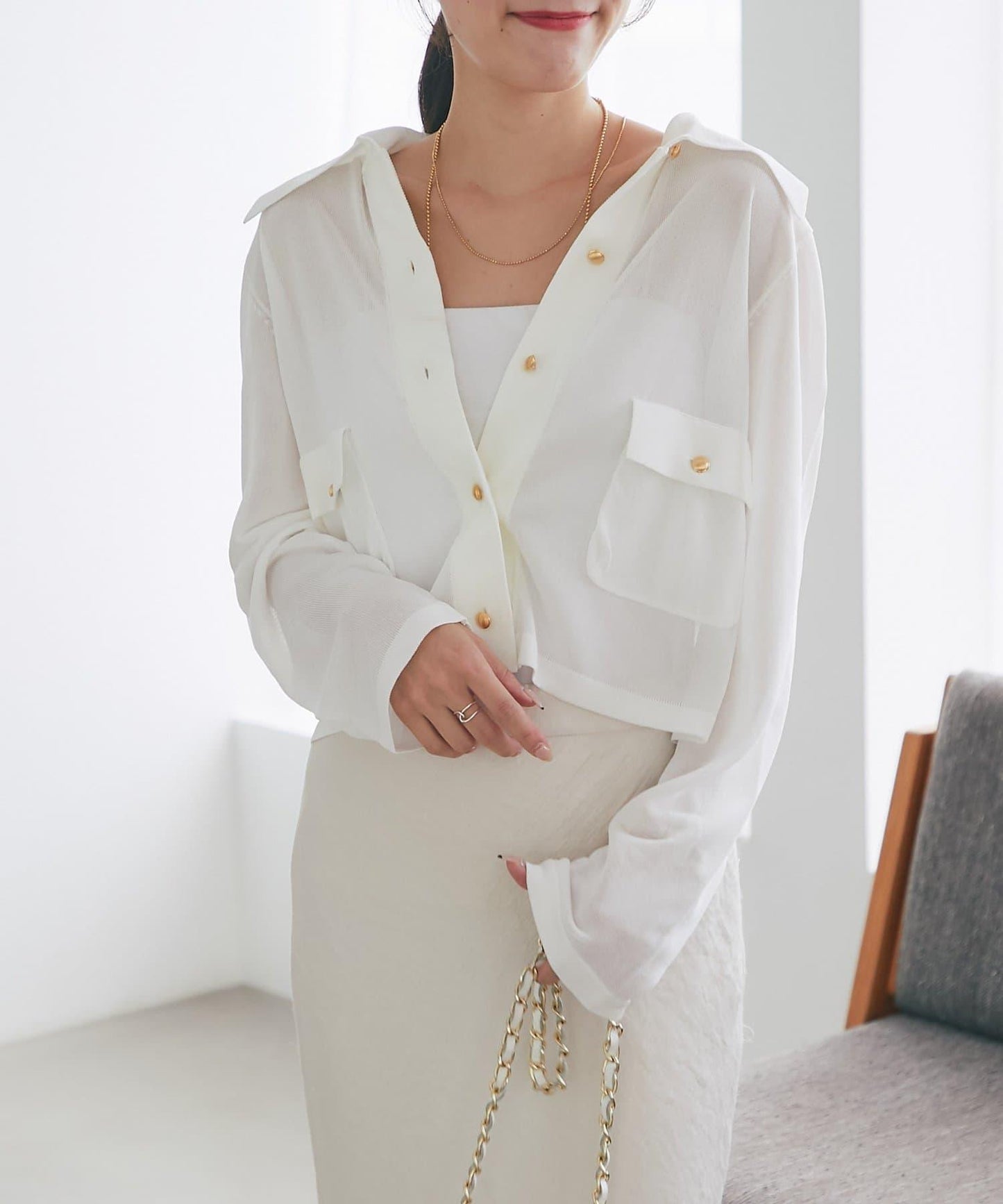 高扭透氣針織夾克開衫