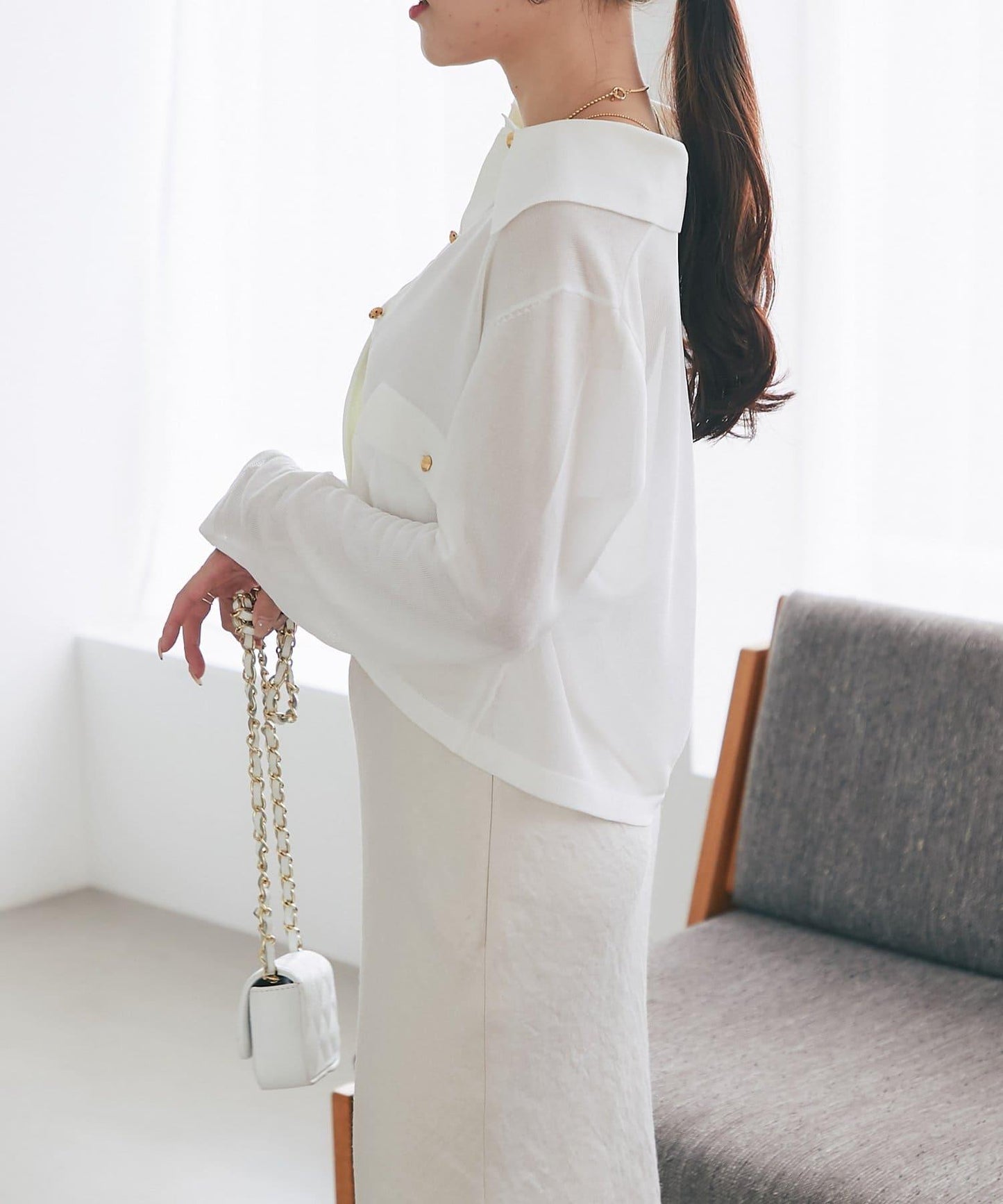 高扭透氣針織夾克開衫