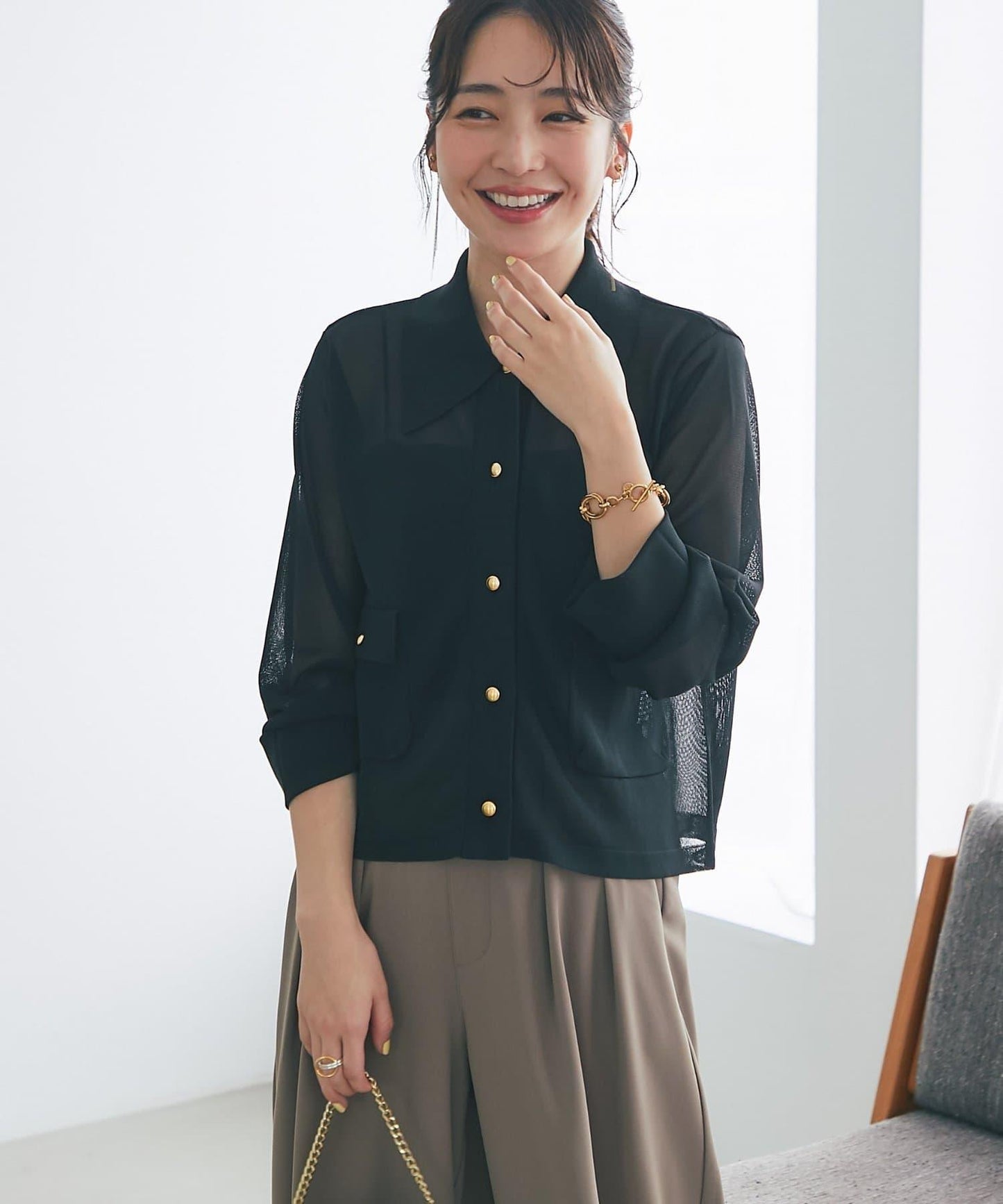 高扭透氣針織夾克開衫