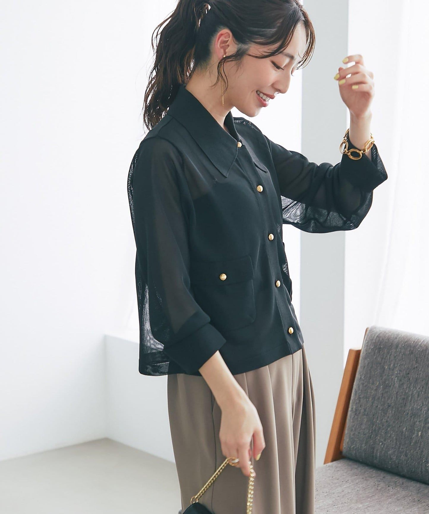 高扭透氣針織夾克開衫