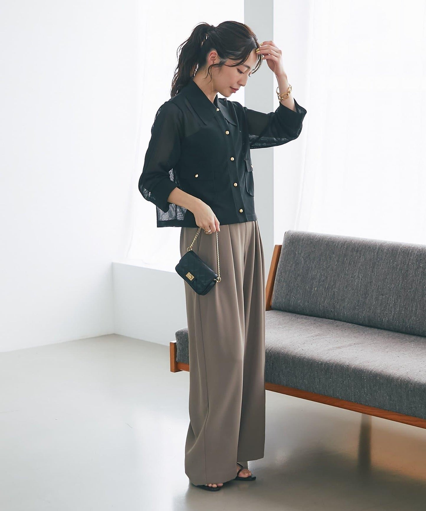 高扭透氣針織夾克開衫