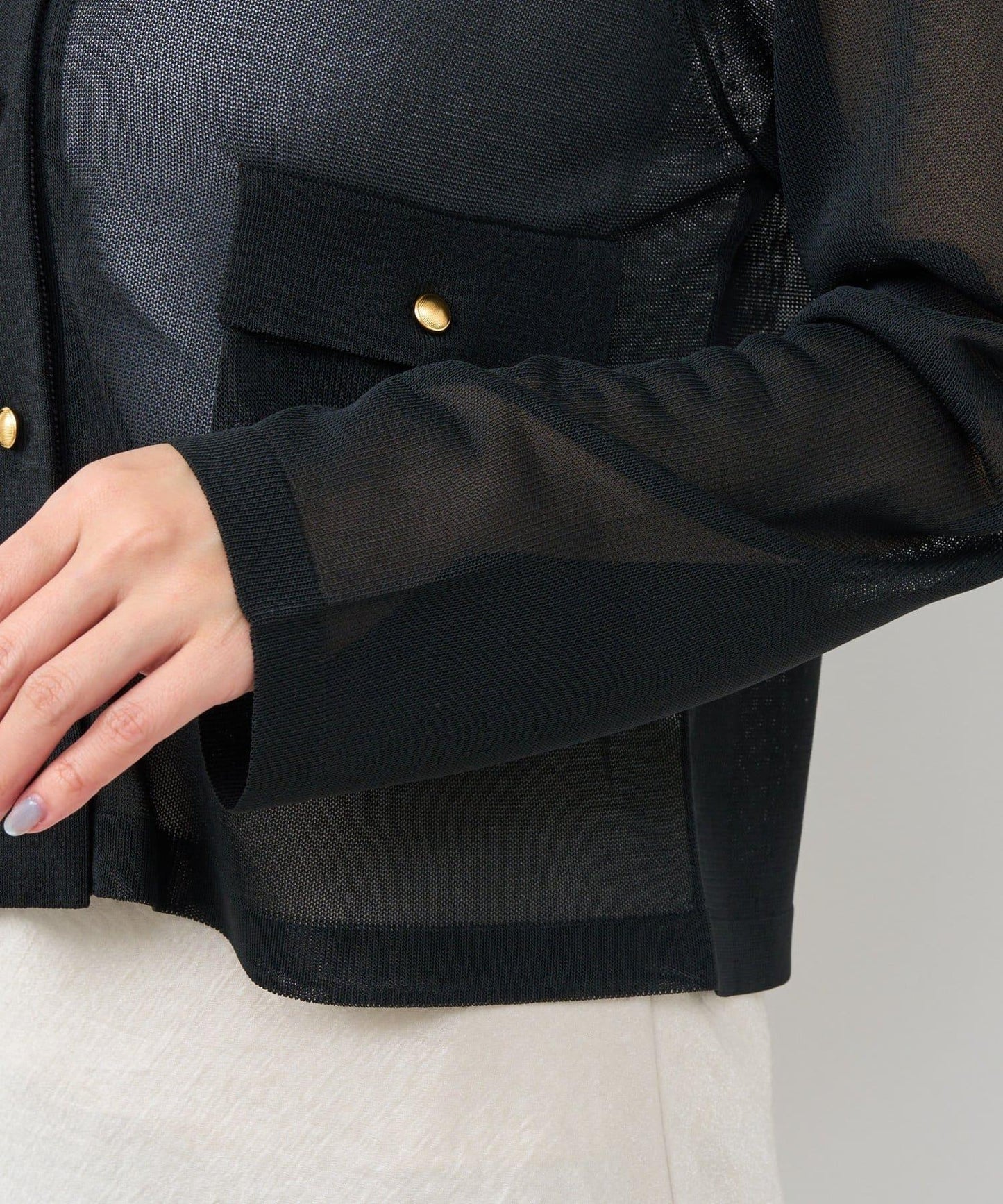 高扭透氣針織夾克開衫